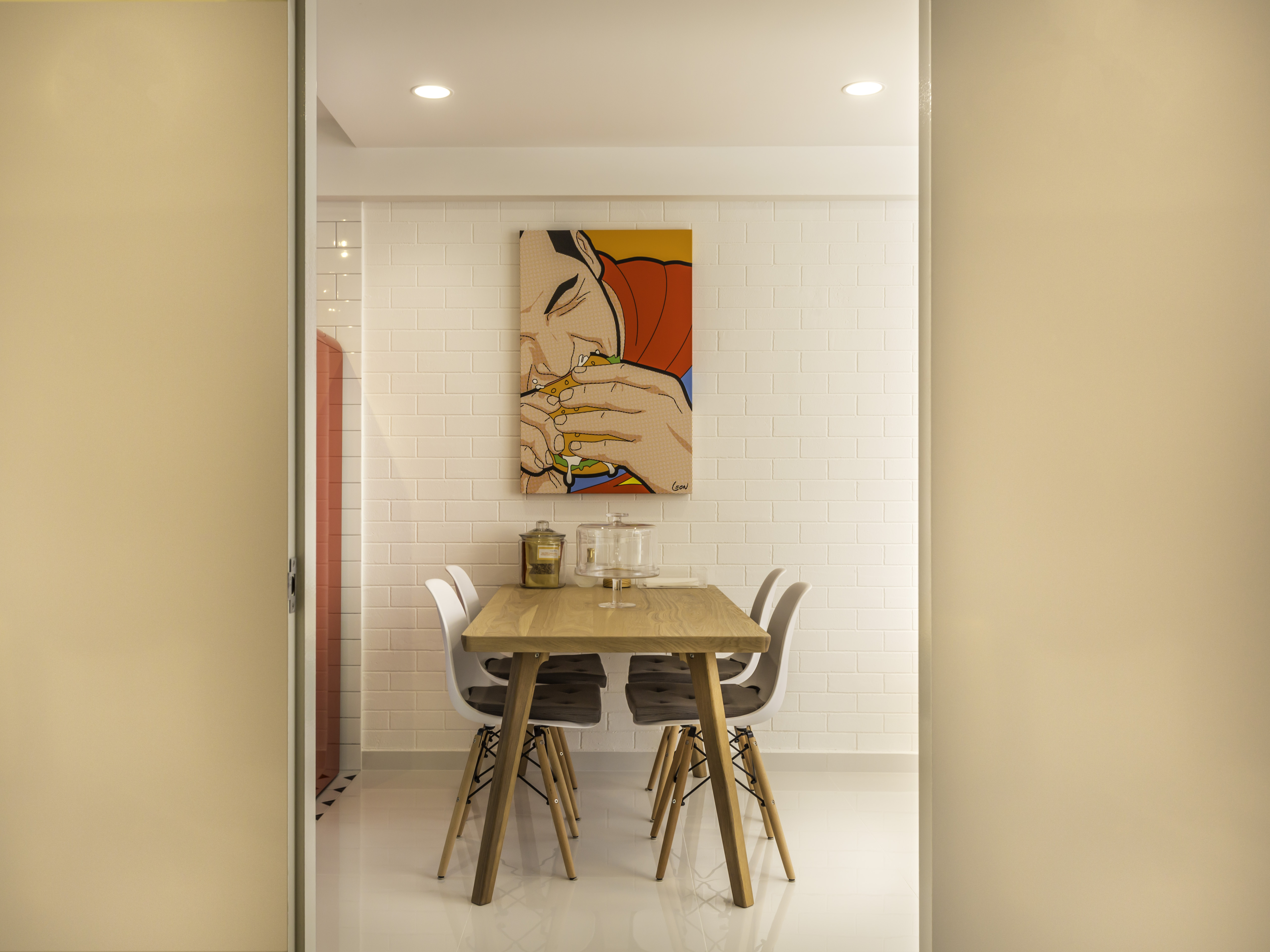 Minimalist, Retro, Scandinavian Design - Dining Room - HDB 3 Room - Design by Le Interi