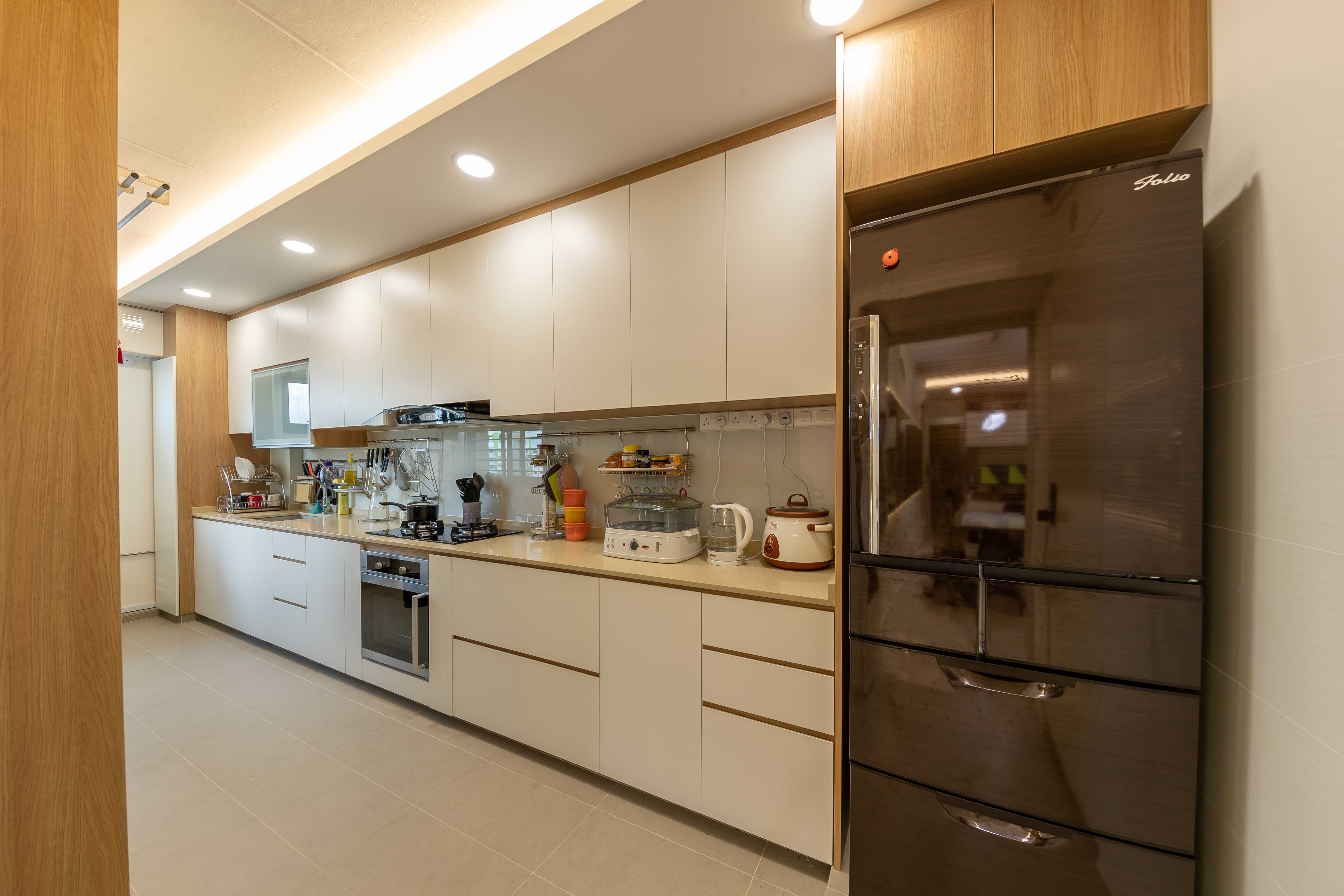 Modern Design - Kitchen - HDB 4 Room - Design by Leef Deco Pte Ltd