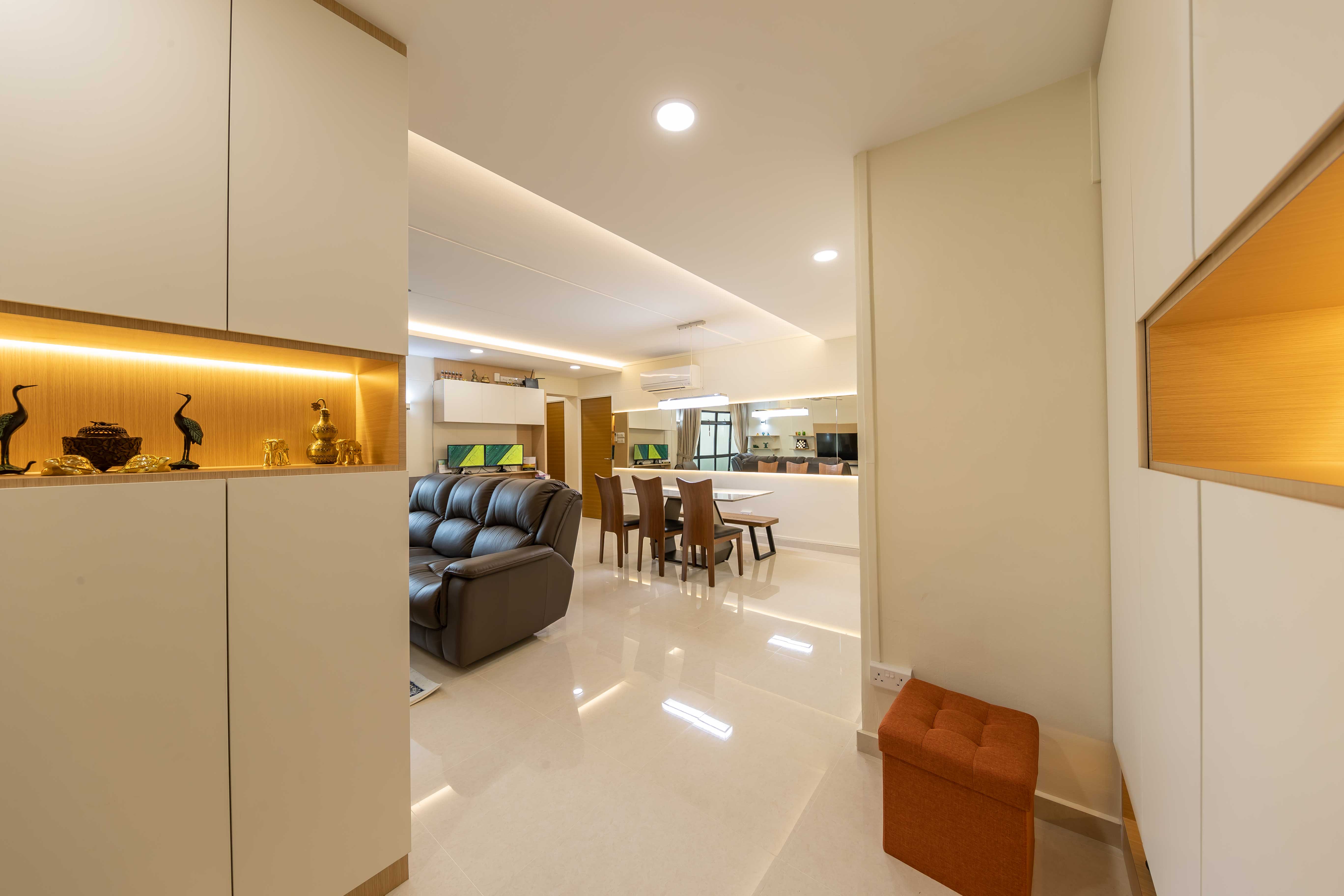 Modern Design - Living Room - HDB 4 Room - Design by Leef Deco Pte Ltd