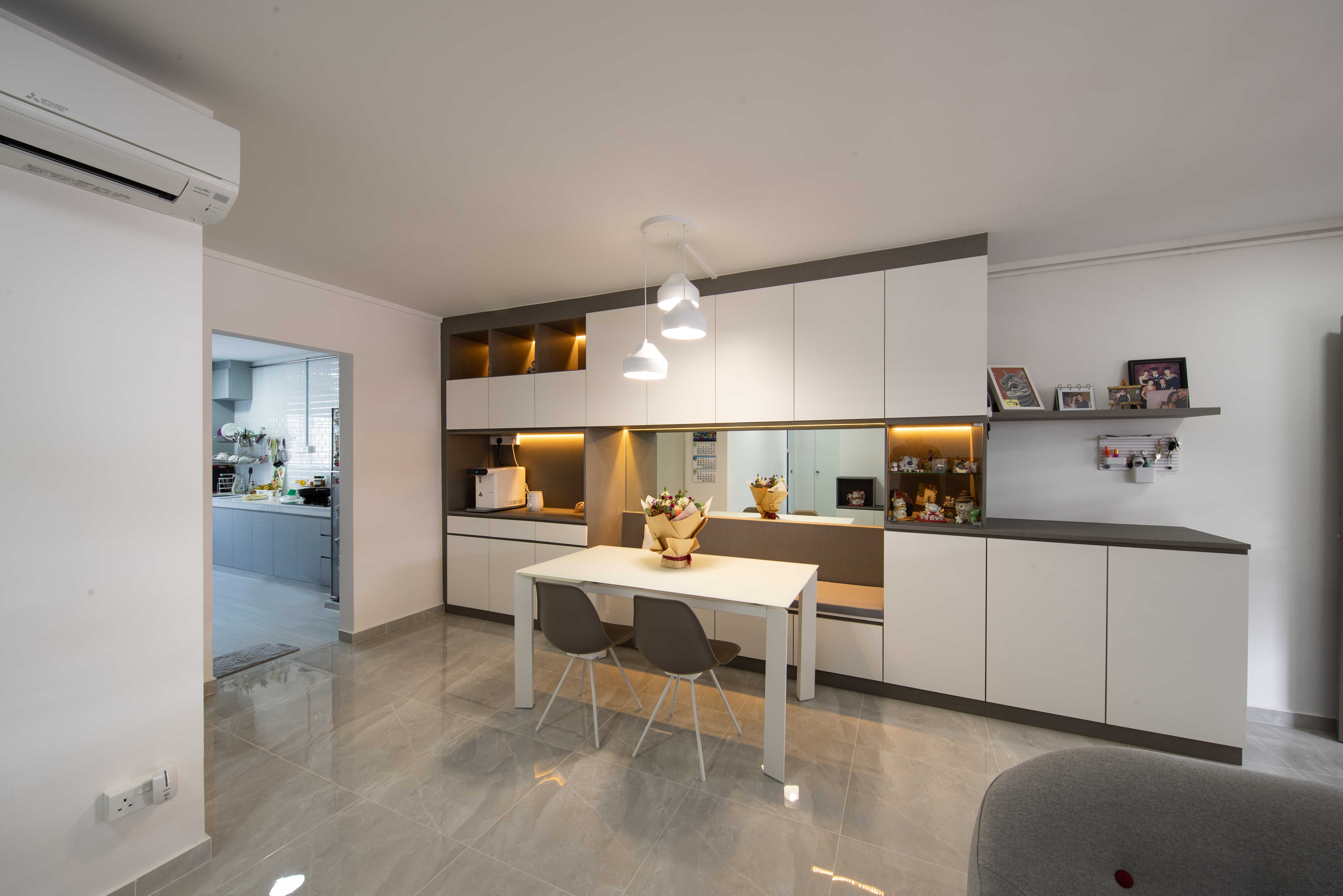Modern Design - Dining Room - HDB 4 Room - Design by Leef Deco Pte Ltd