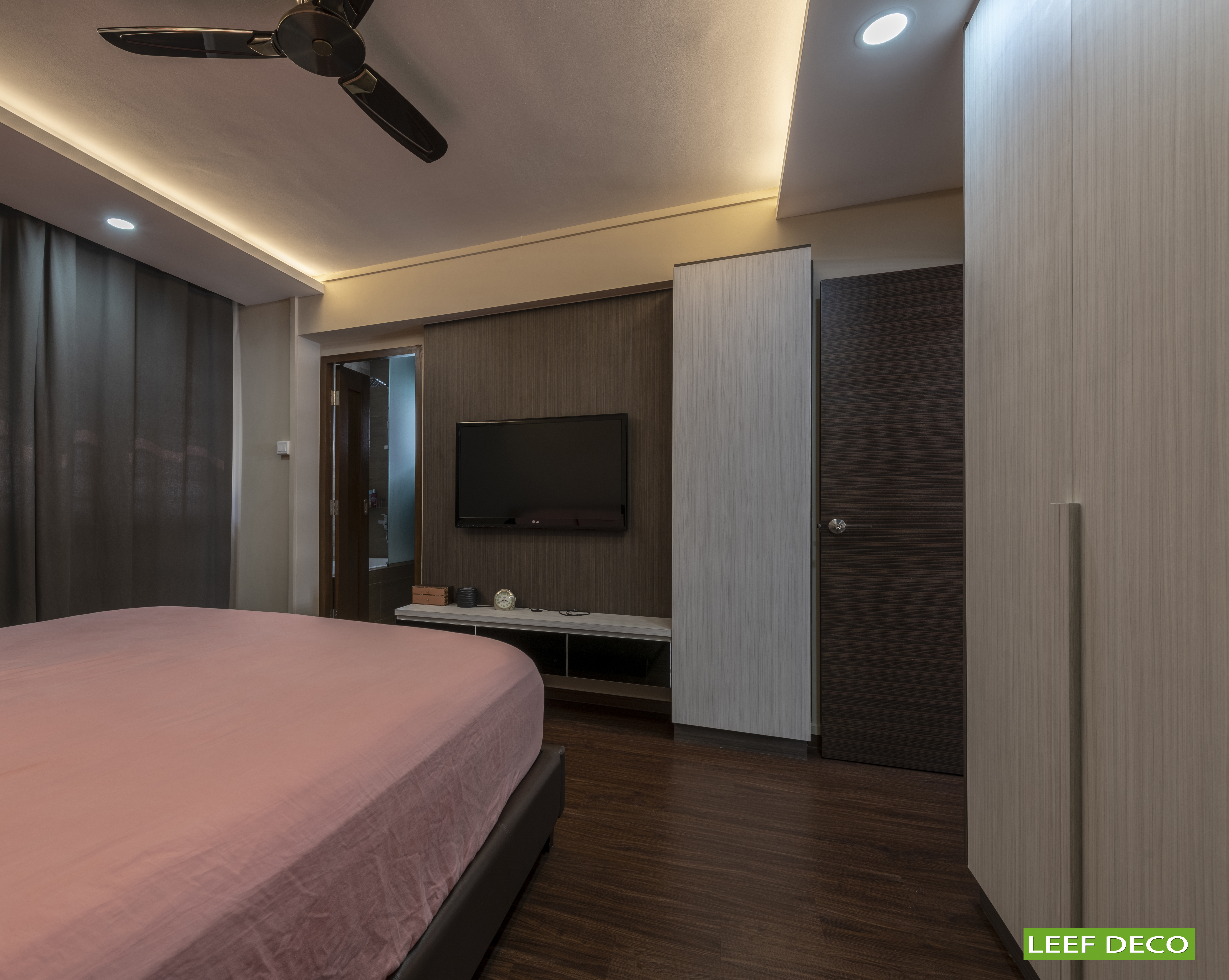 Contemporary, Modern Design - Bedroom - HDB 5 Room - Design by Leef Deco Pte Ltd