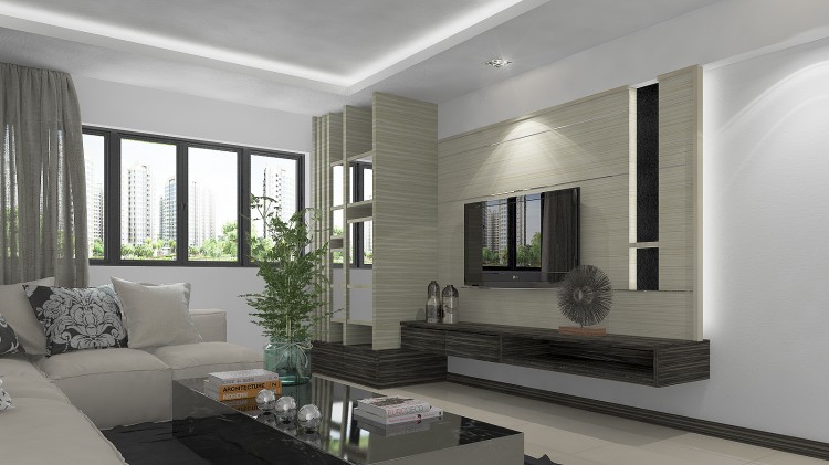 Contemporary Design - Living Room - HDB 5 Room - Design by Livinz Synthesis Pte Ltd