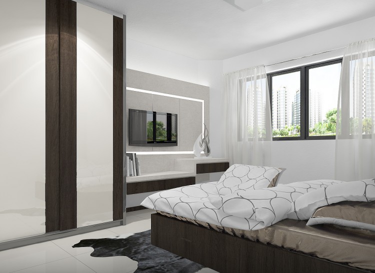 Contemporary Design - Bedroom - HDB 5 Room - Design by Livinz Synthesis Pte Ltd