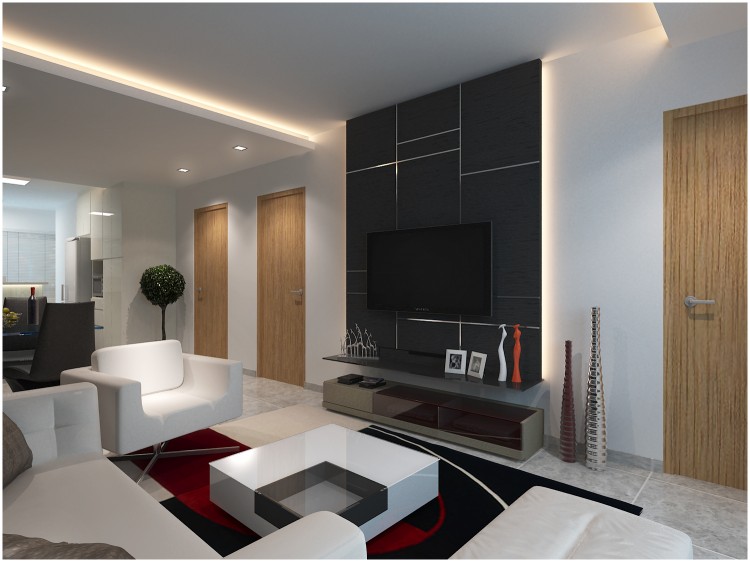 Contemporary Design - Living Room - HDB 3 Room - Design by Livinz Synthesis Pte Ltd