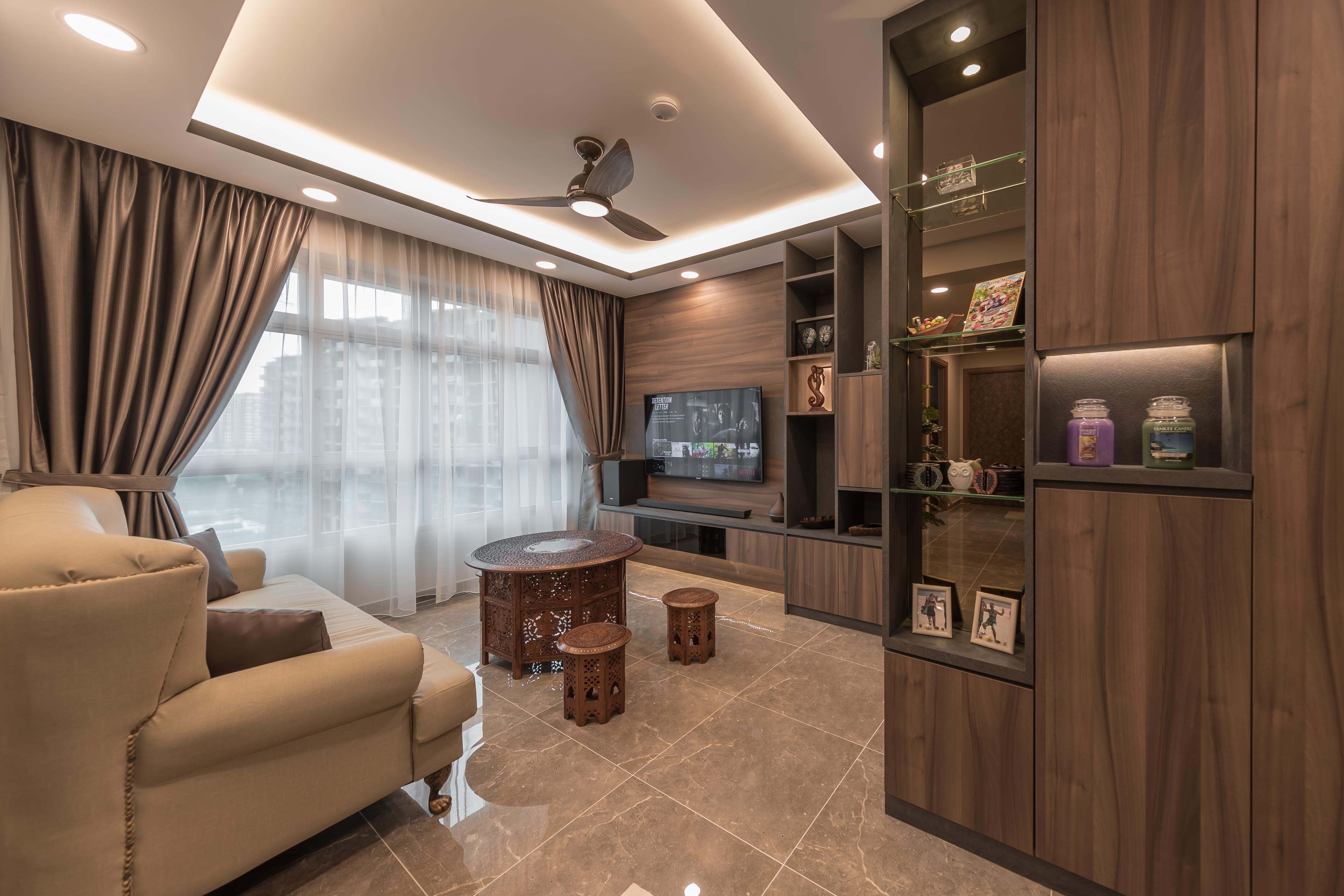 Contemporary, Mediterranean, Resort Design - Living Room - HDB 4 Room - Design by LOME Interior