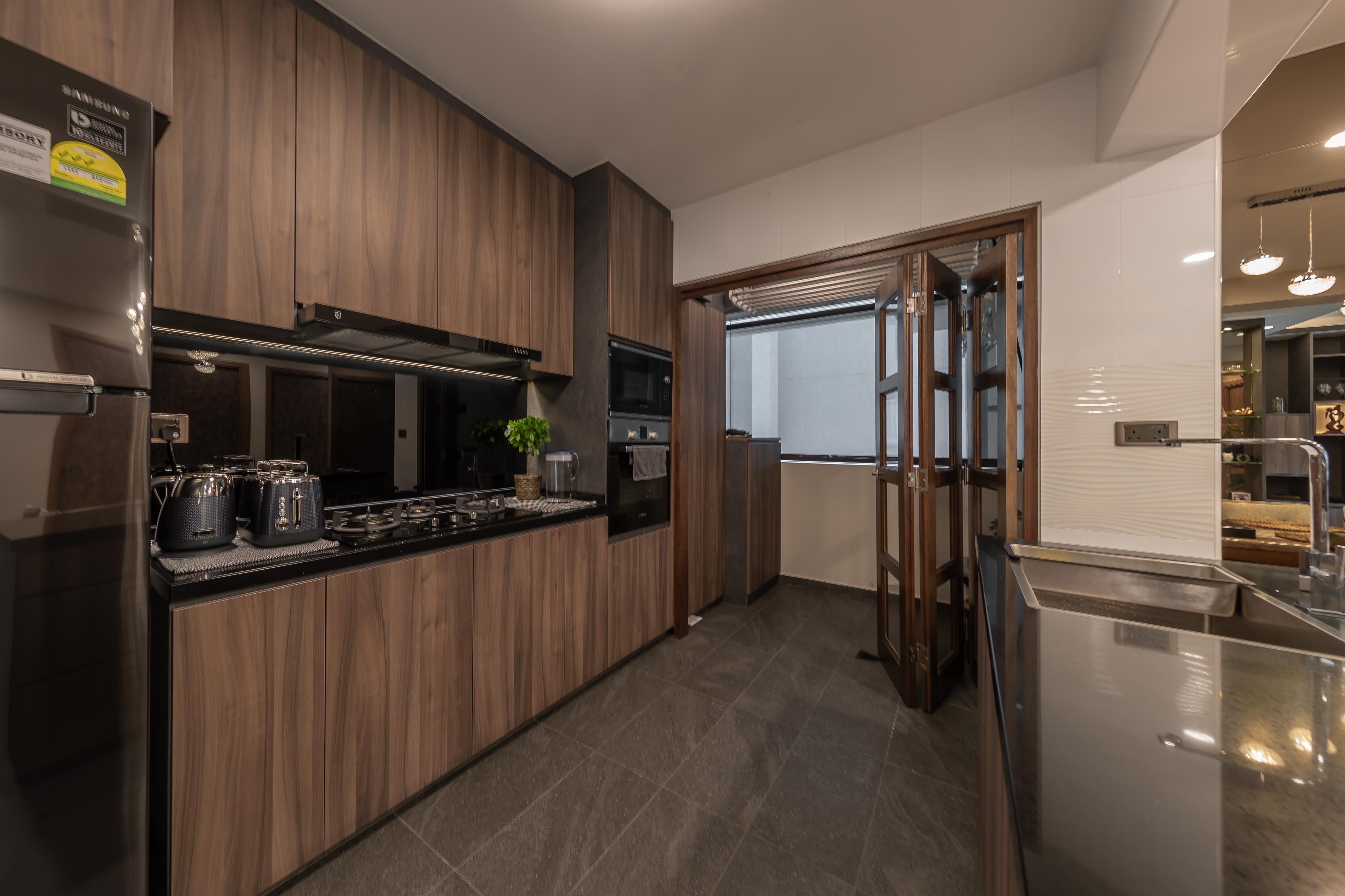 Contemporary, Mediterranean, Resort Design - Kitchen - HDB 4 Room - Design by LOME Interior