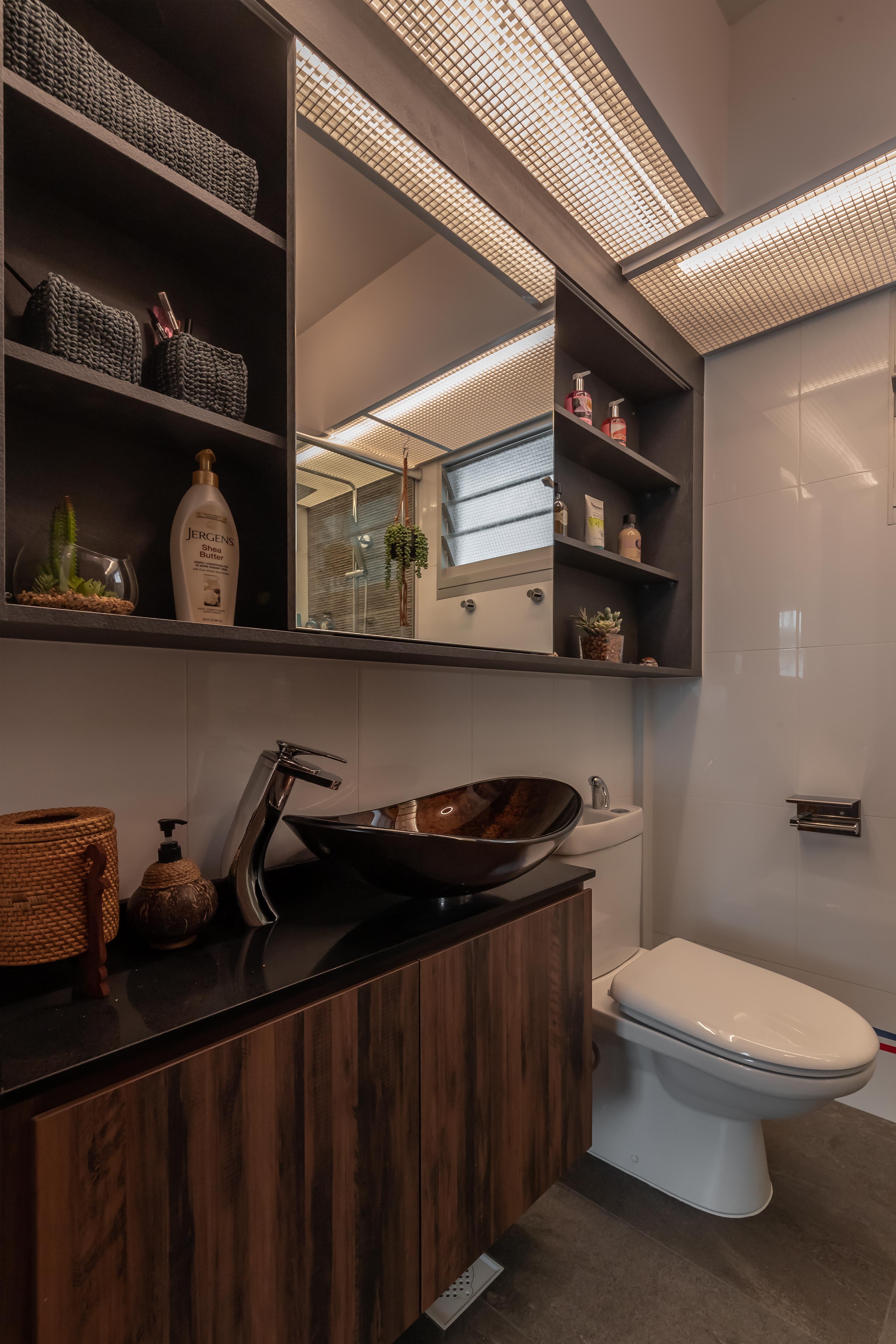 Contemporary, Mediterranean, Resort Design - Bathroom - HDB 4 Room - Design by LOME Interior