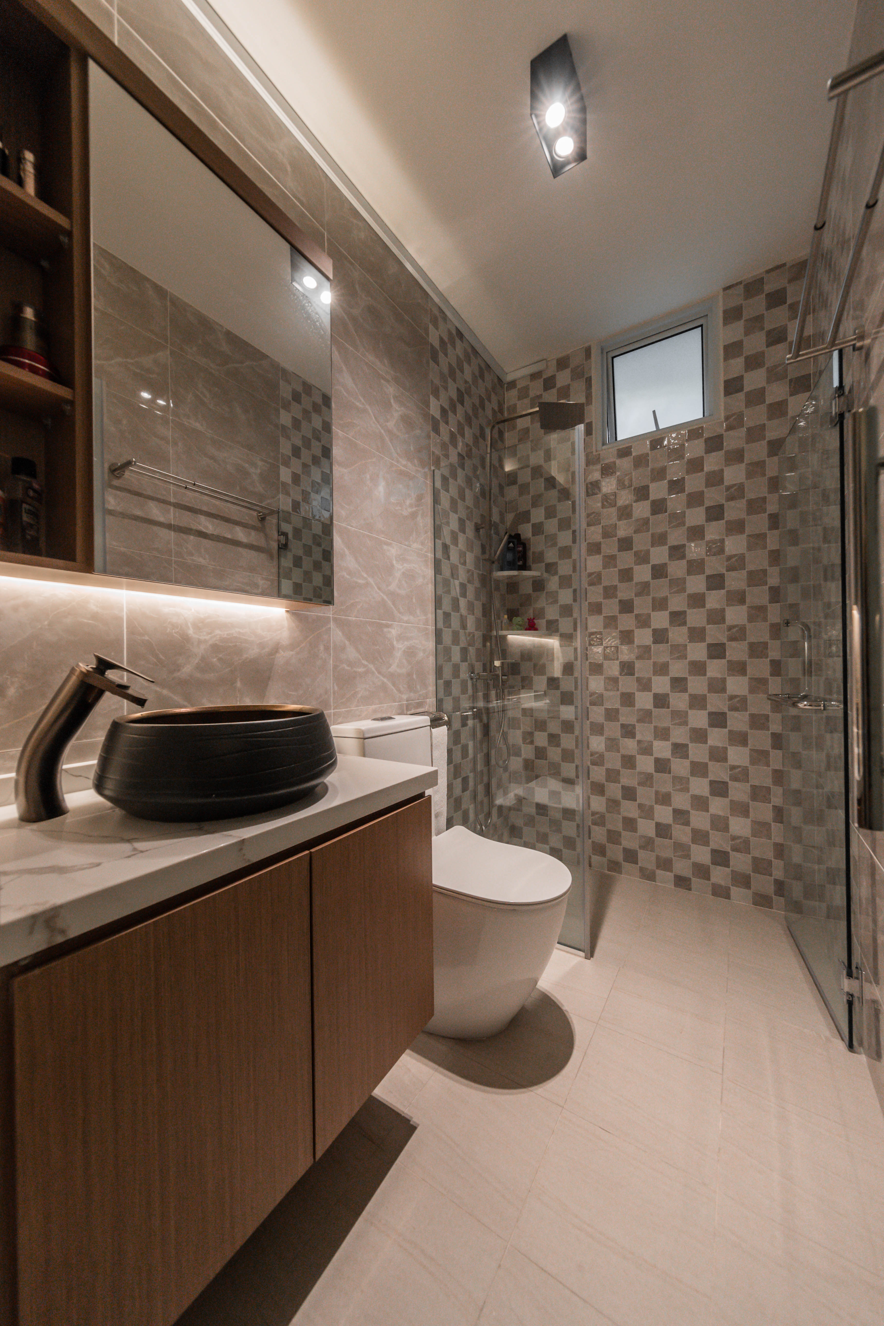 Modern, Oriental Design - Bathroom - HDB 5 Room - Design by LOME Interior