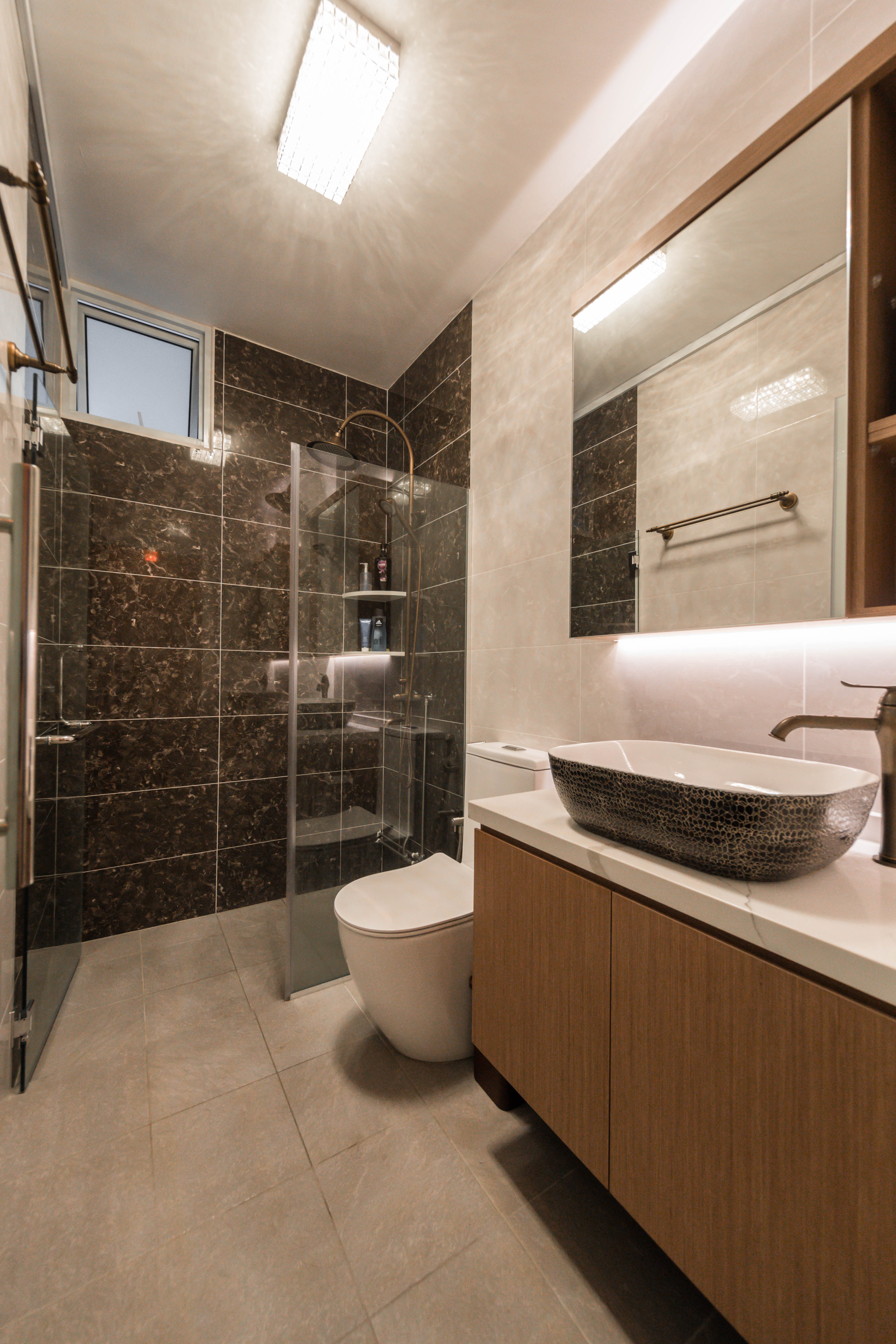 Modern, Oriental Design - Bathroom - HDB 5 Room - Design by LOME Interior