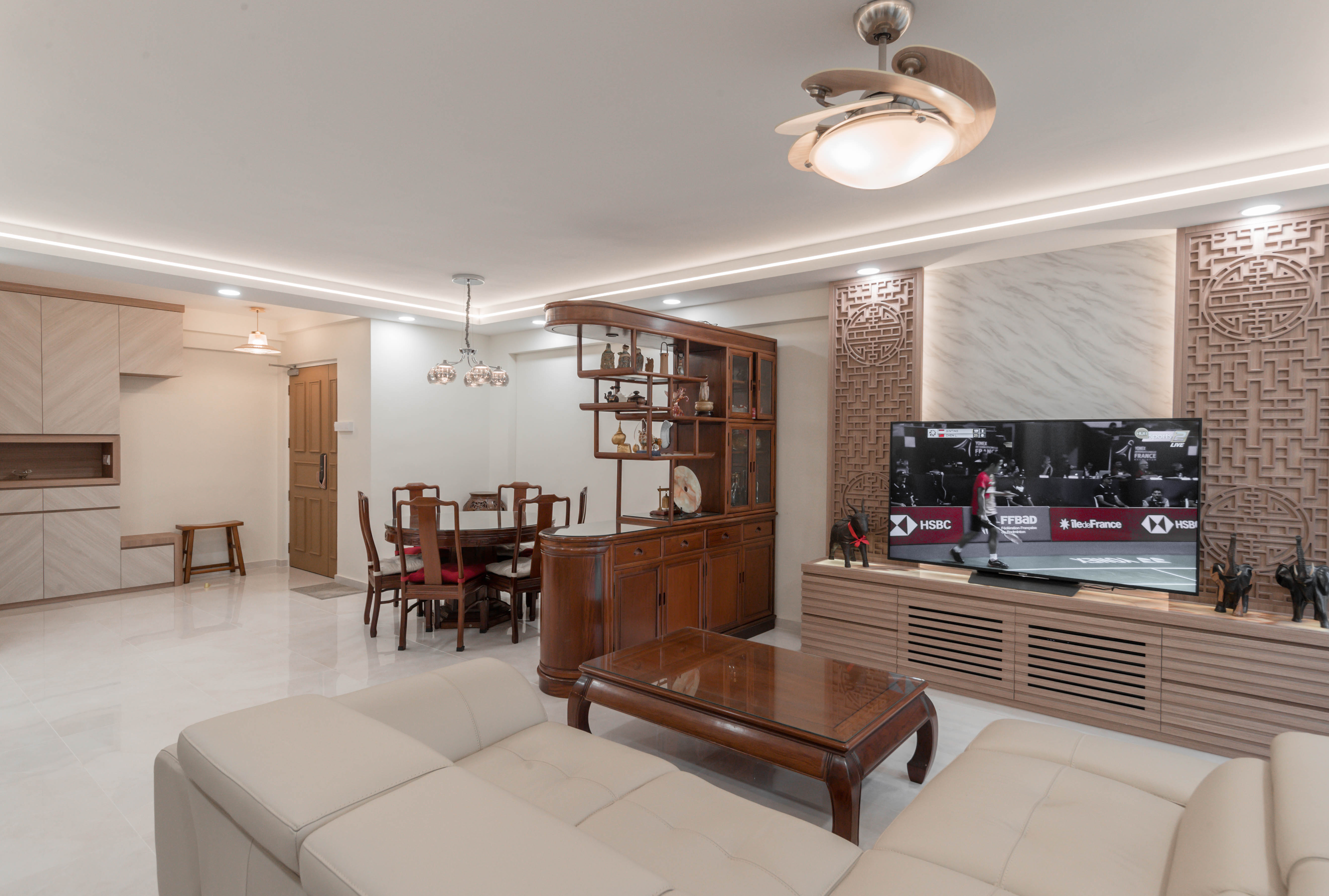 Modern, Oriental Design - Living Room - HDB 5 Room - Design by LOME Interior