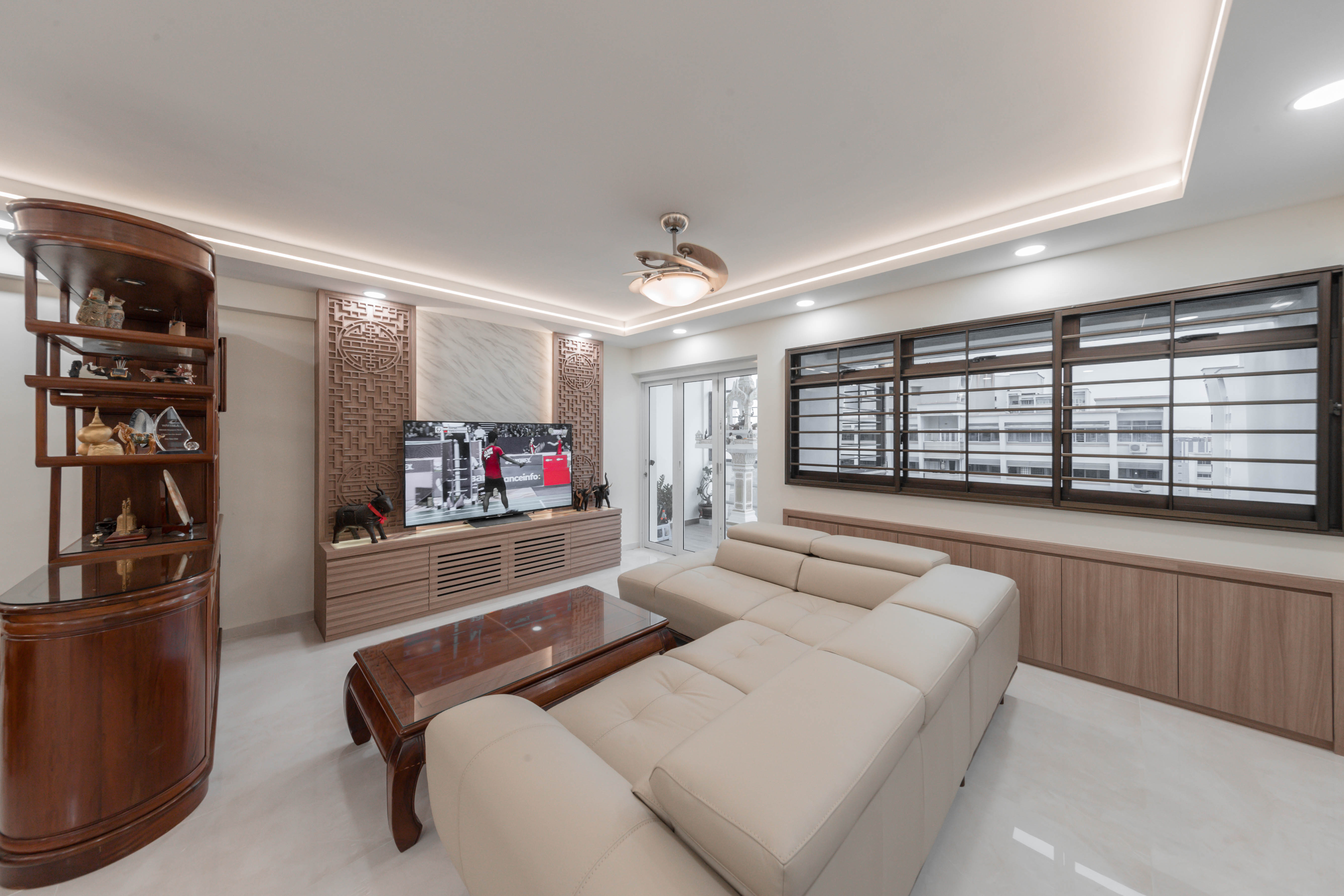 Modern, Oriental Design - Living Room - HDB 5 Room - Design by LOME Interior