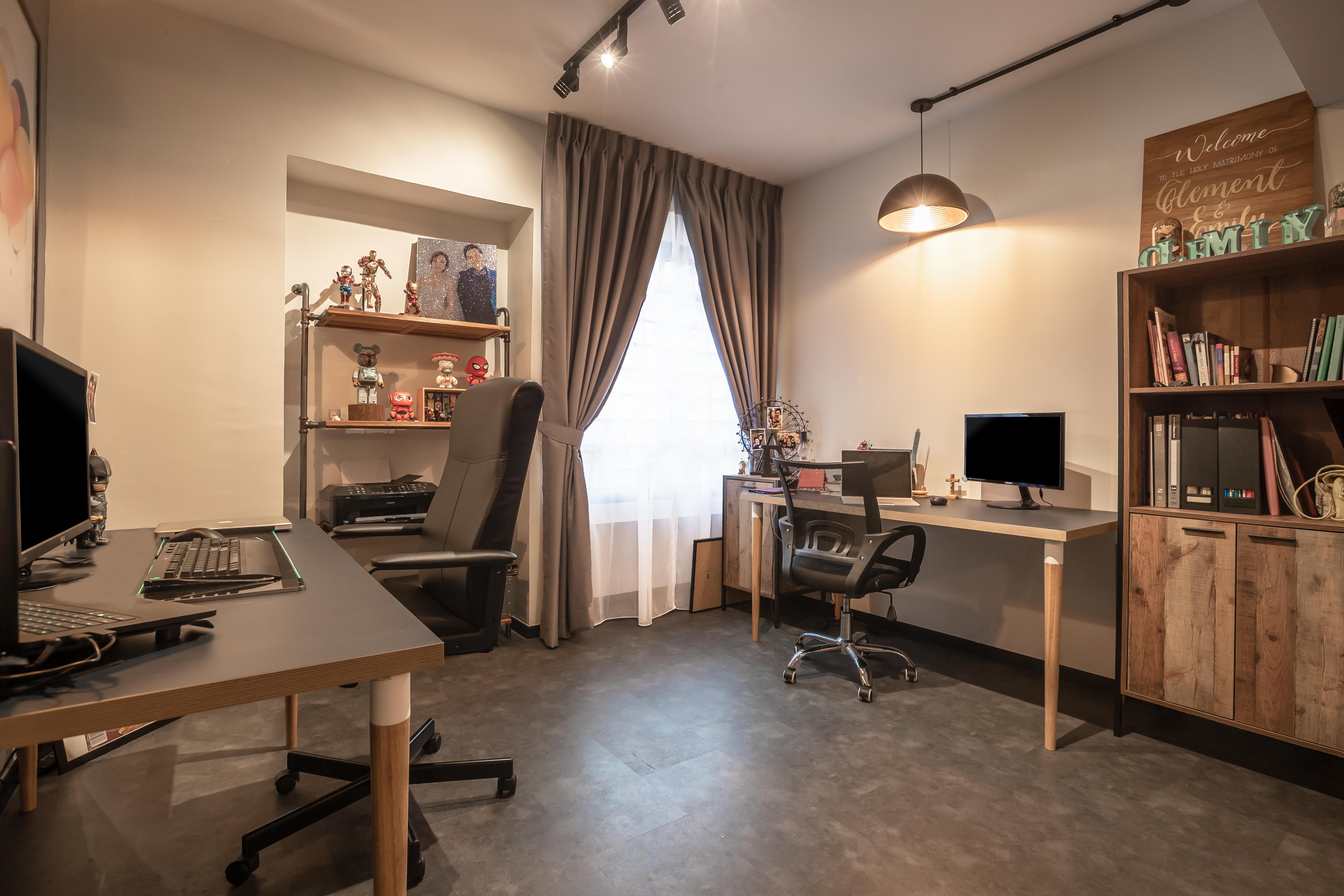 Contemporary, Eclectic, Modern Design - Study Room - HDB 4 Room - Design by LOME Interior
