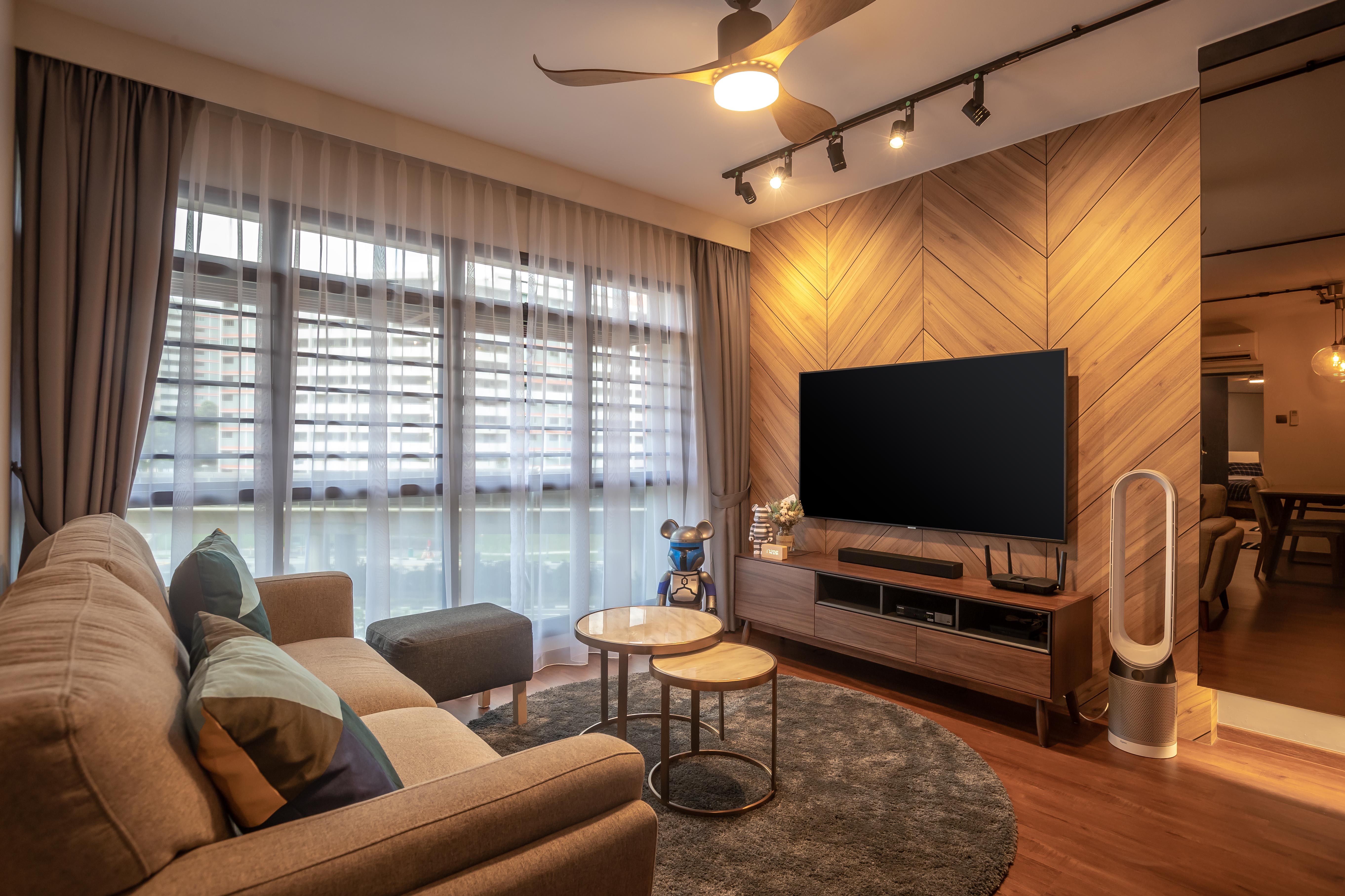 Contemporary, Eclectic, Modern Design - Living Room - HDB 4 Room - Design by LOME Interior