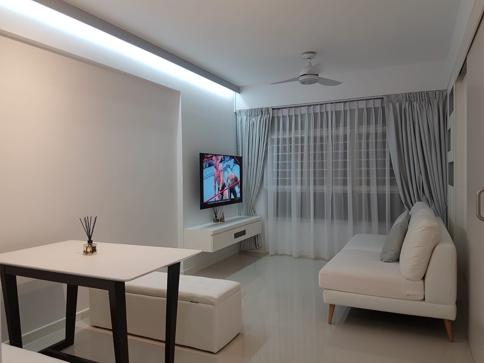 Contemporary, Minimalist Design - Living Room - HDB Studio Apartment - Design by LOME Interior