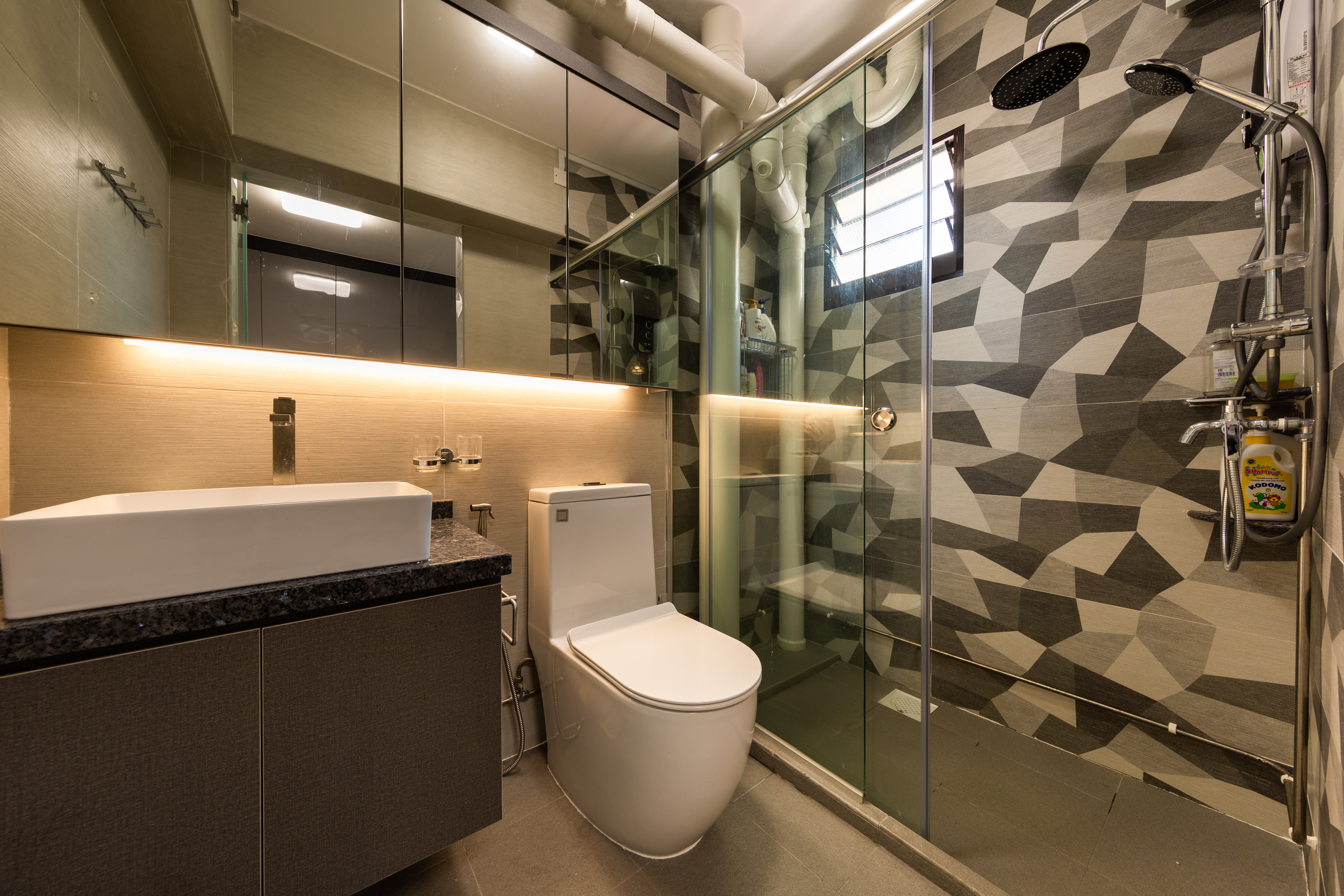 Contemporary, Modern Design - Bathroom - HDB 5 Room - Design by LOME Interior