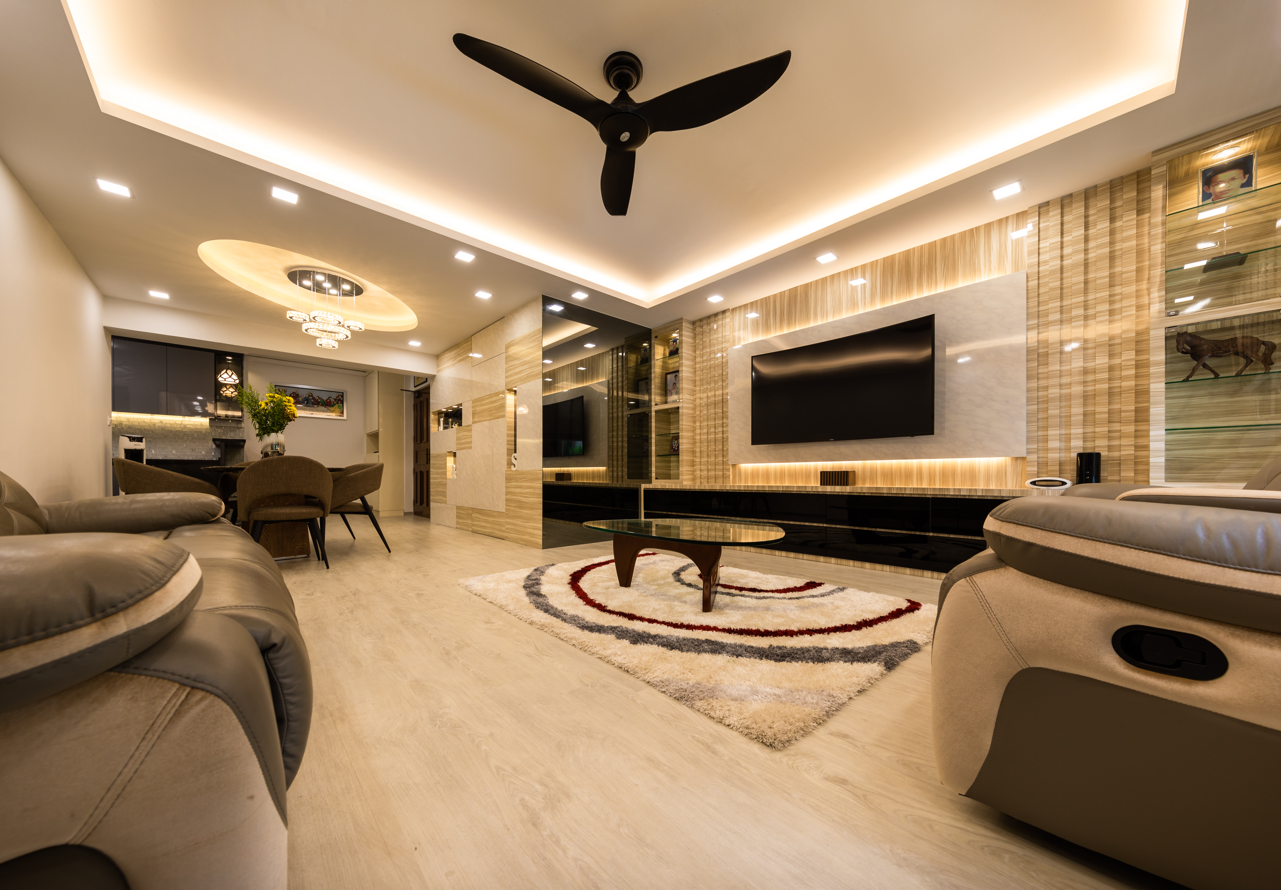 Contemporary, Modern Design - Living Room - HDB 5 Room - Design by LOME Interior