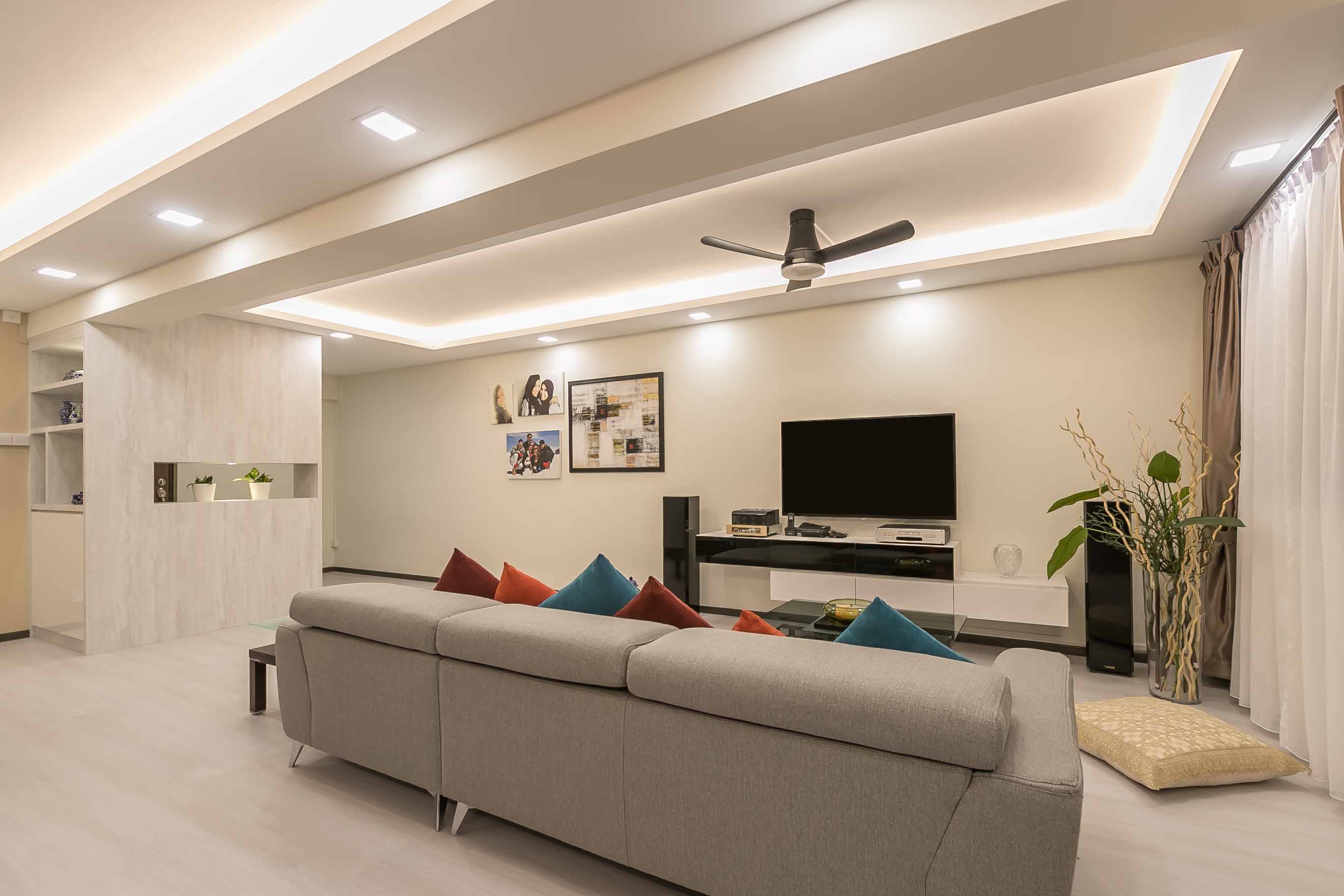 Contemporary, Modern Design - Living Room - HDB 5 Room - Design by LOME Interior