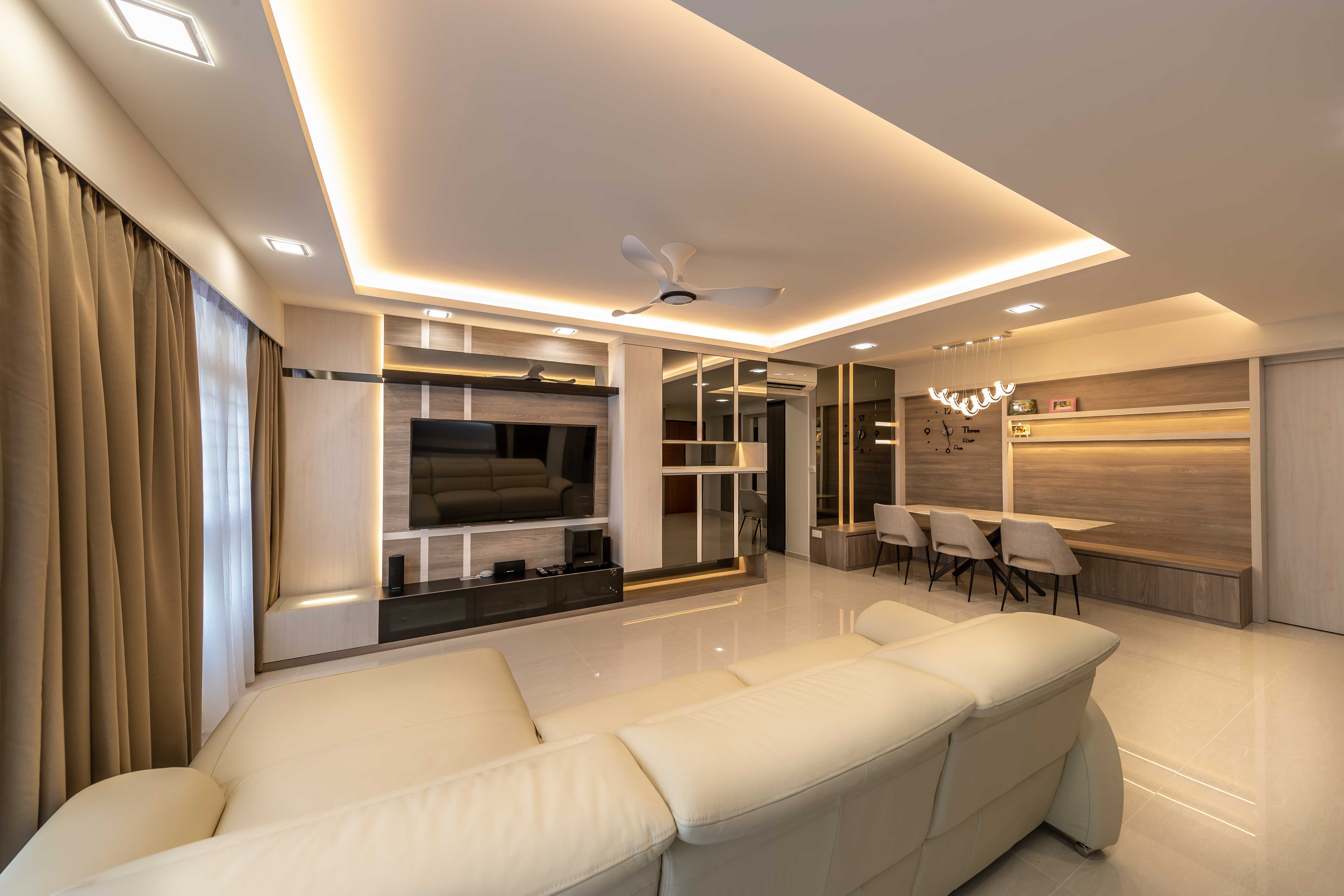 Contemporary, Modern Design - Living Room - HDB 5 Room - Design by LOME Interior