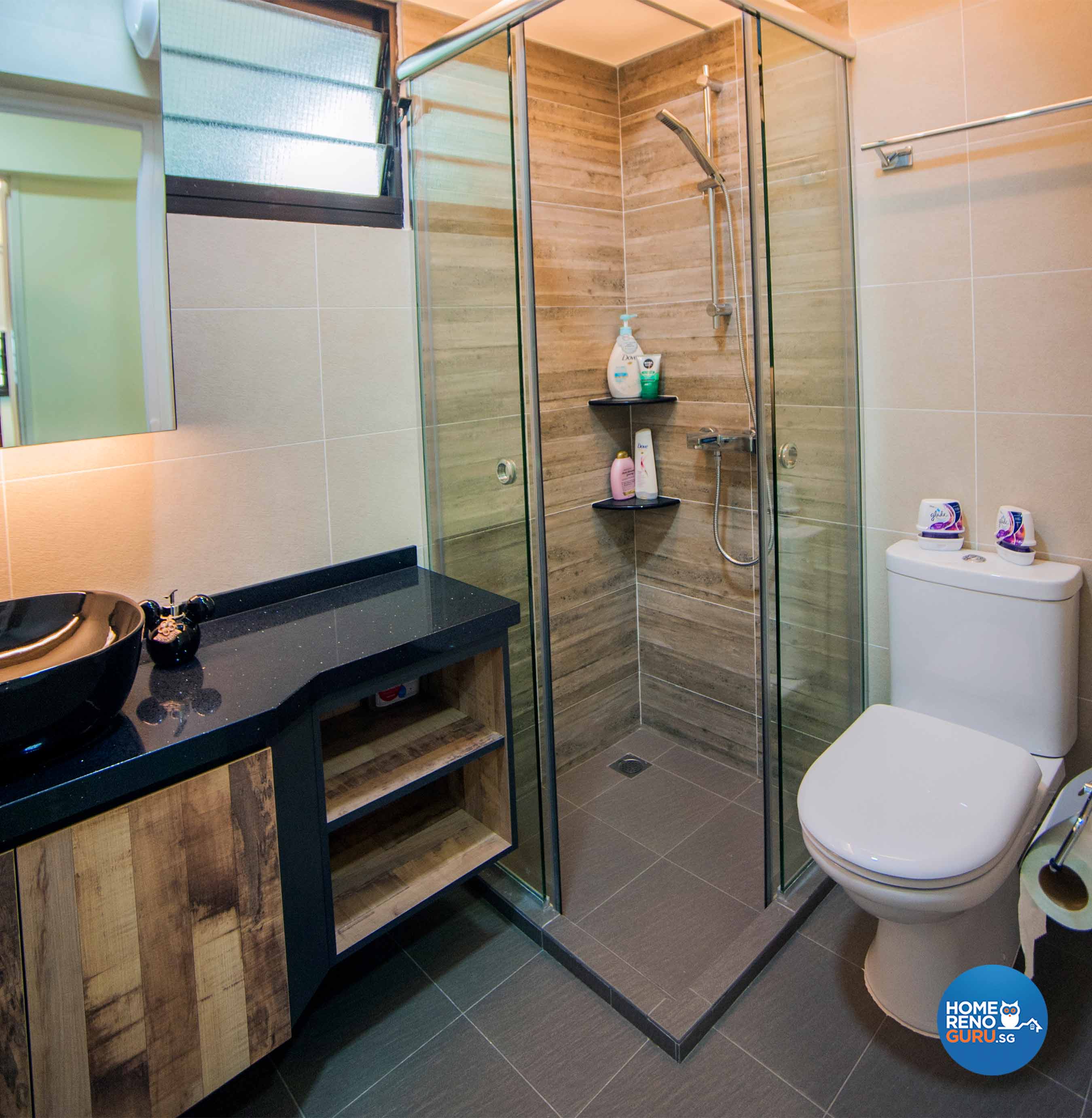 Modern, Resort, Rustic Design - Bathroom - HDB 4 Room - Design by LOME Interior