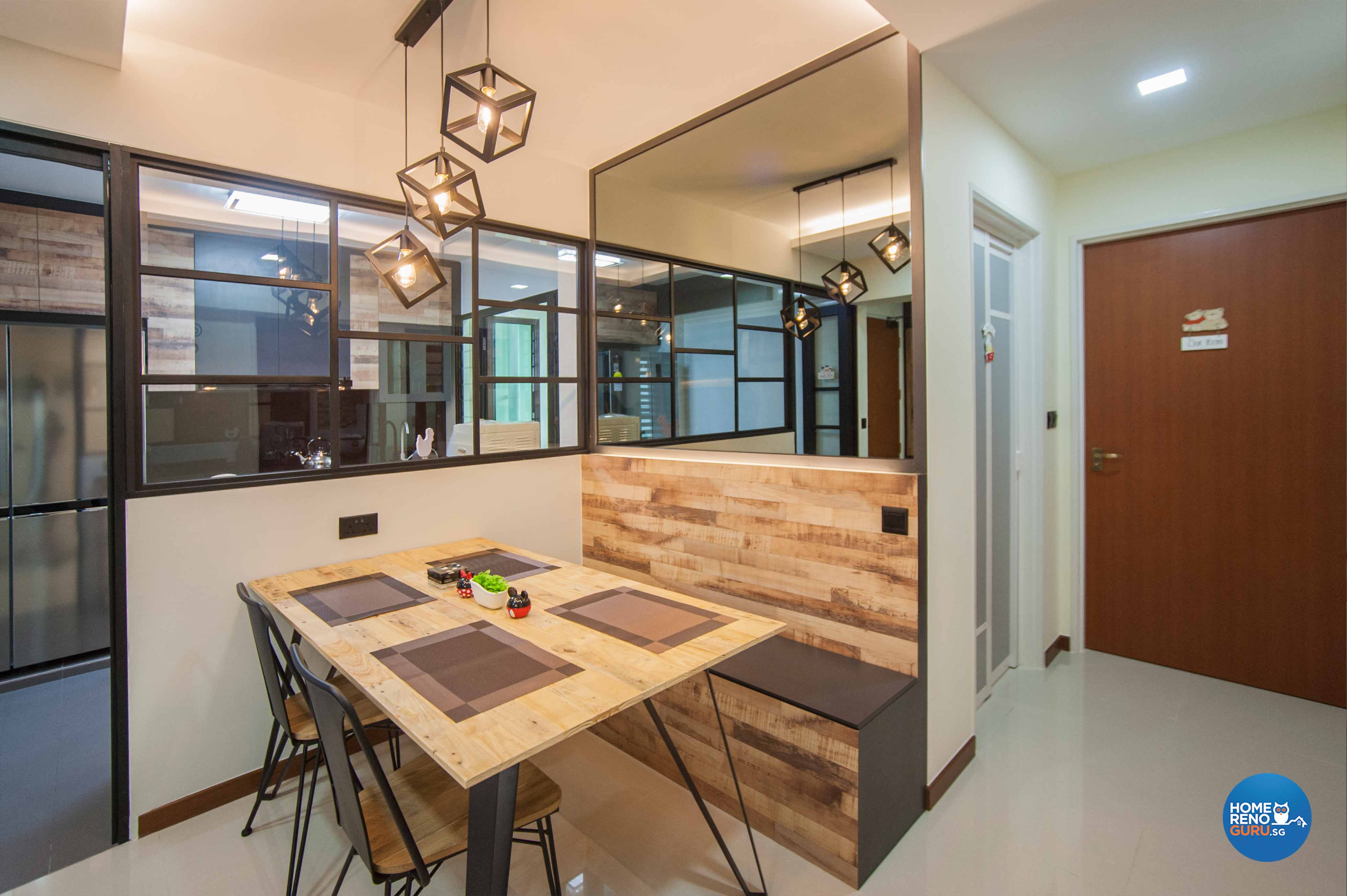 Modern, Resort, Rustic Design - Dining Room - HDB 4 Room - Design by LOME Interior