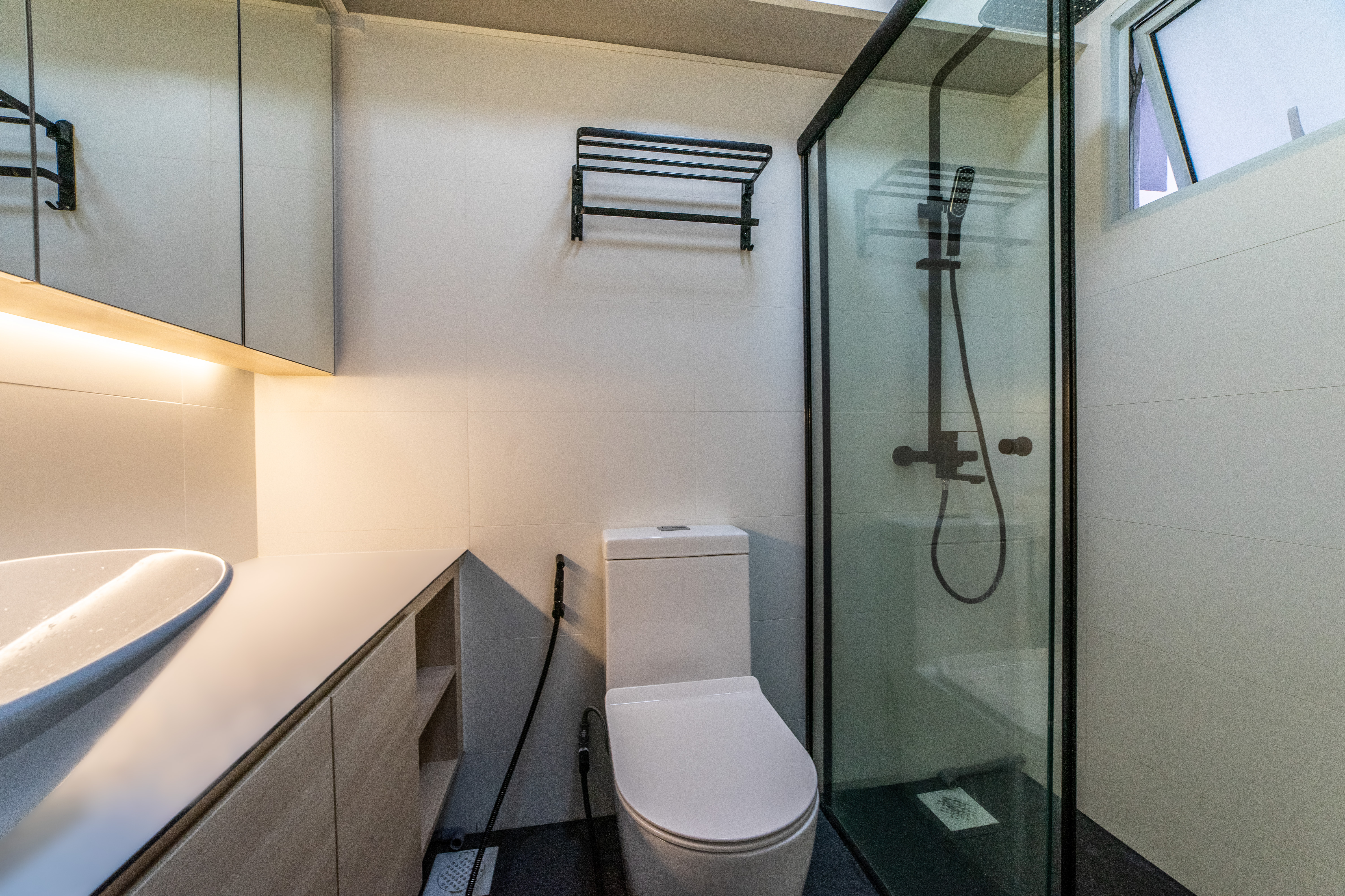 Minimalist, Modern Design - Bathroom - HDB 3 Room - Design by Luova Project Services