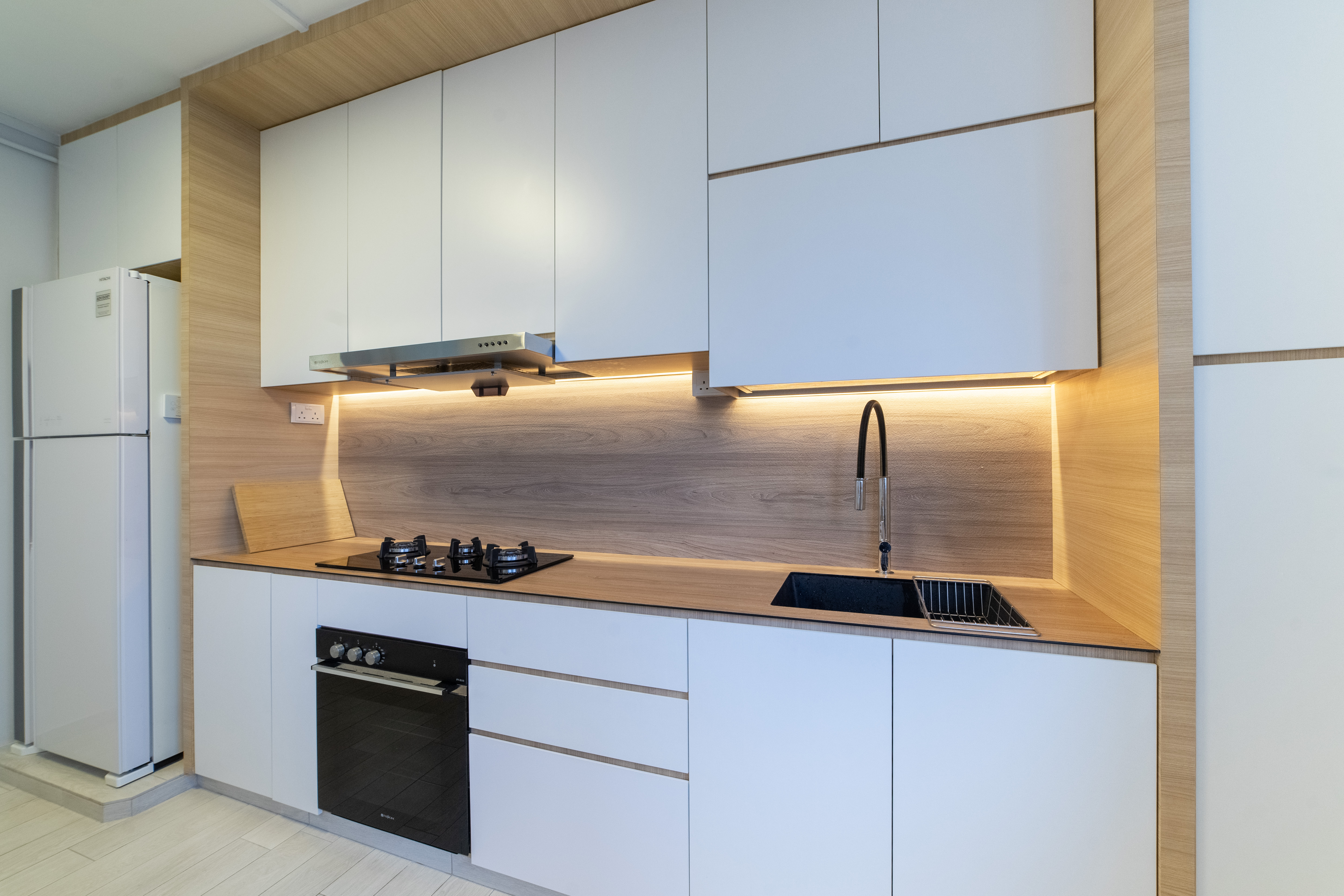 Minimalist, Modern Design - Kitchen - HDB 3 Room - Design by Luova Project Services