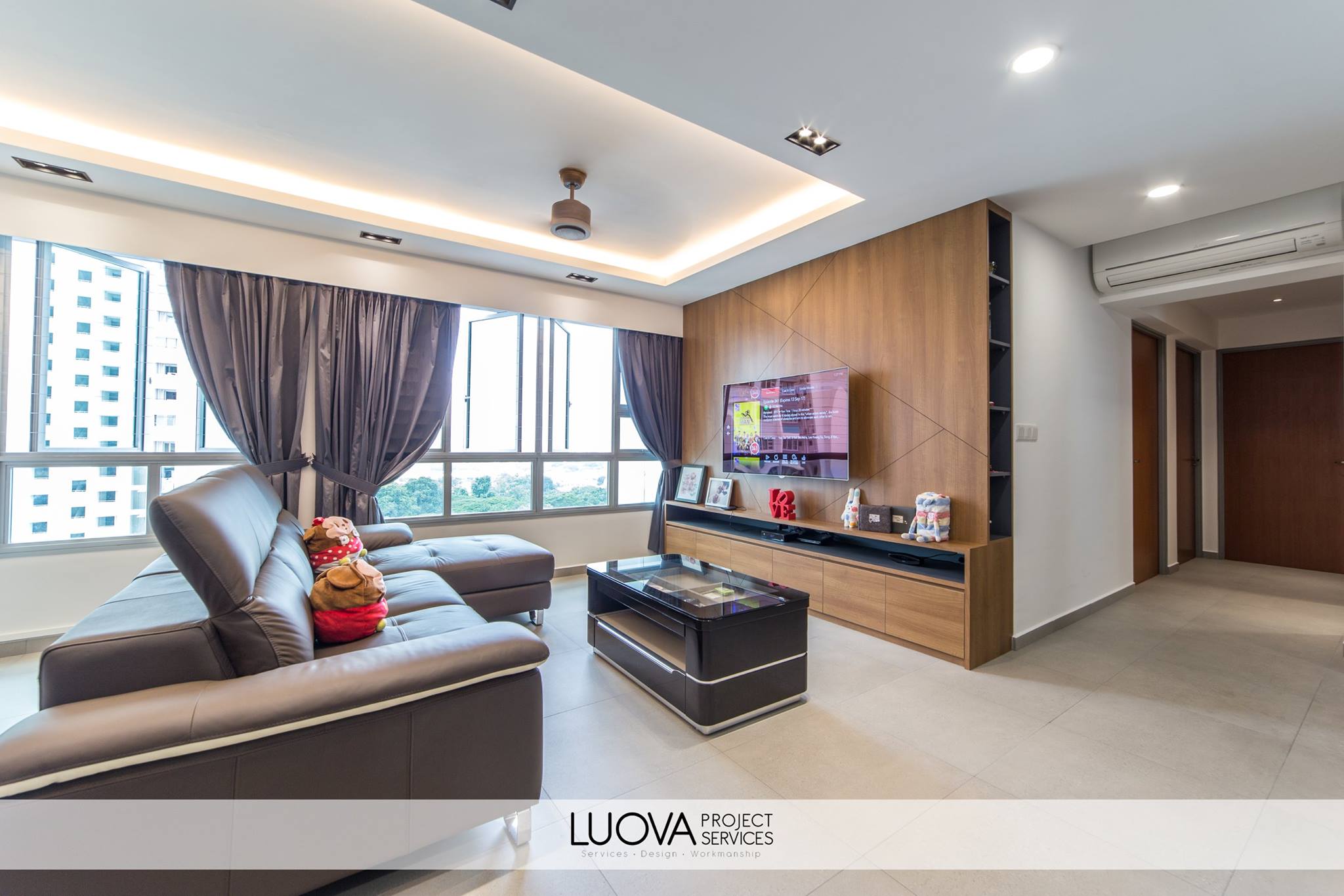 Resort Design - Living Room - HDB 5 Room - Design by Luova Project Services