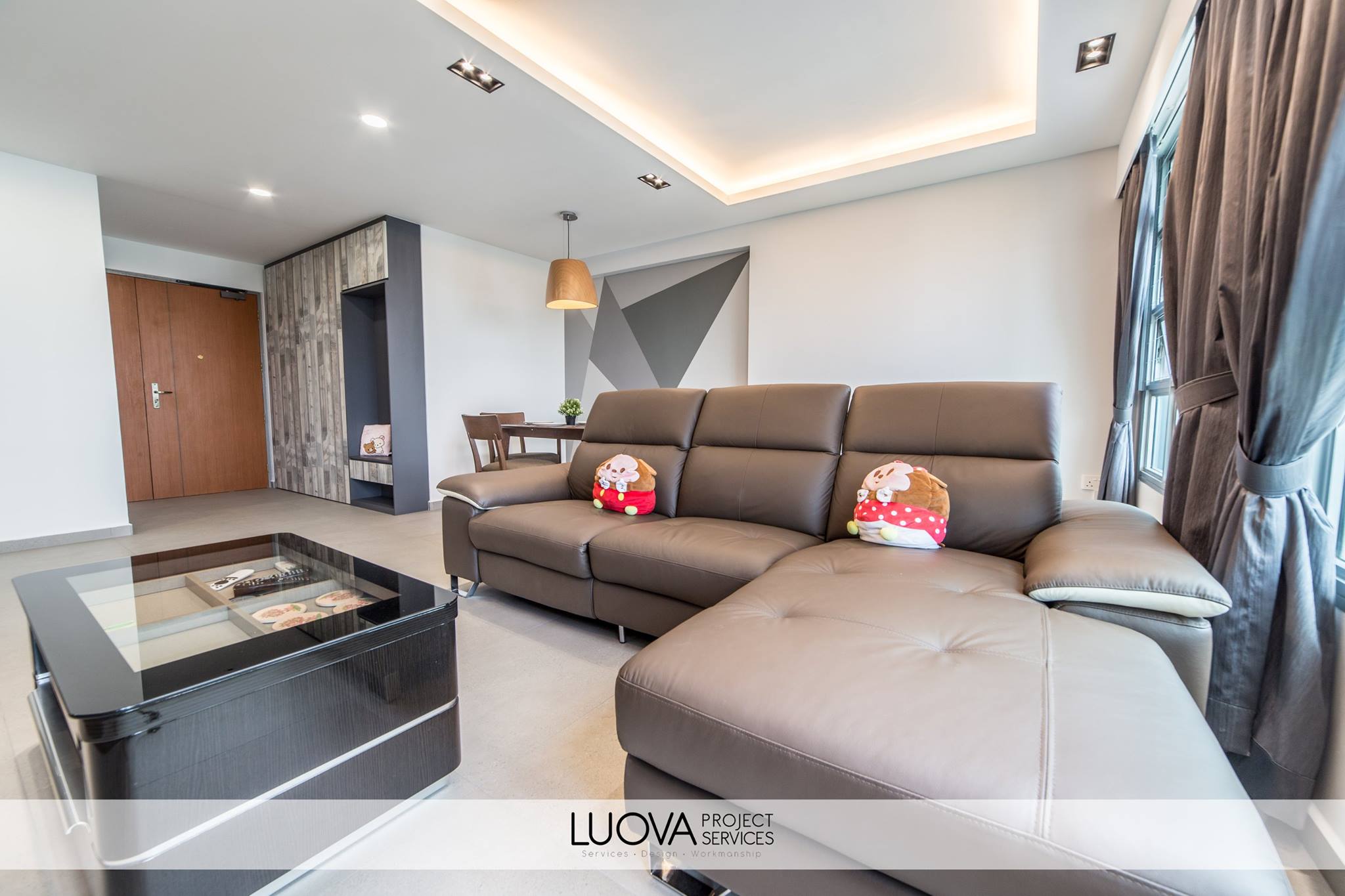 Resort Design - Living Room - HDB 5 Room - Design by Luova Project Services