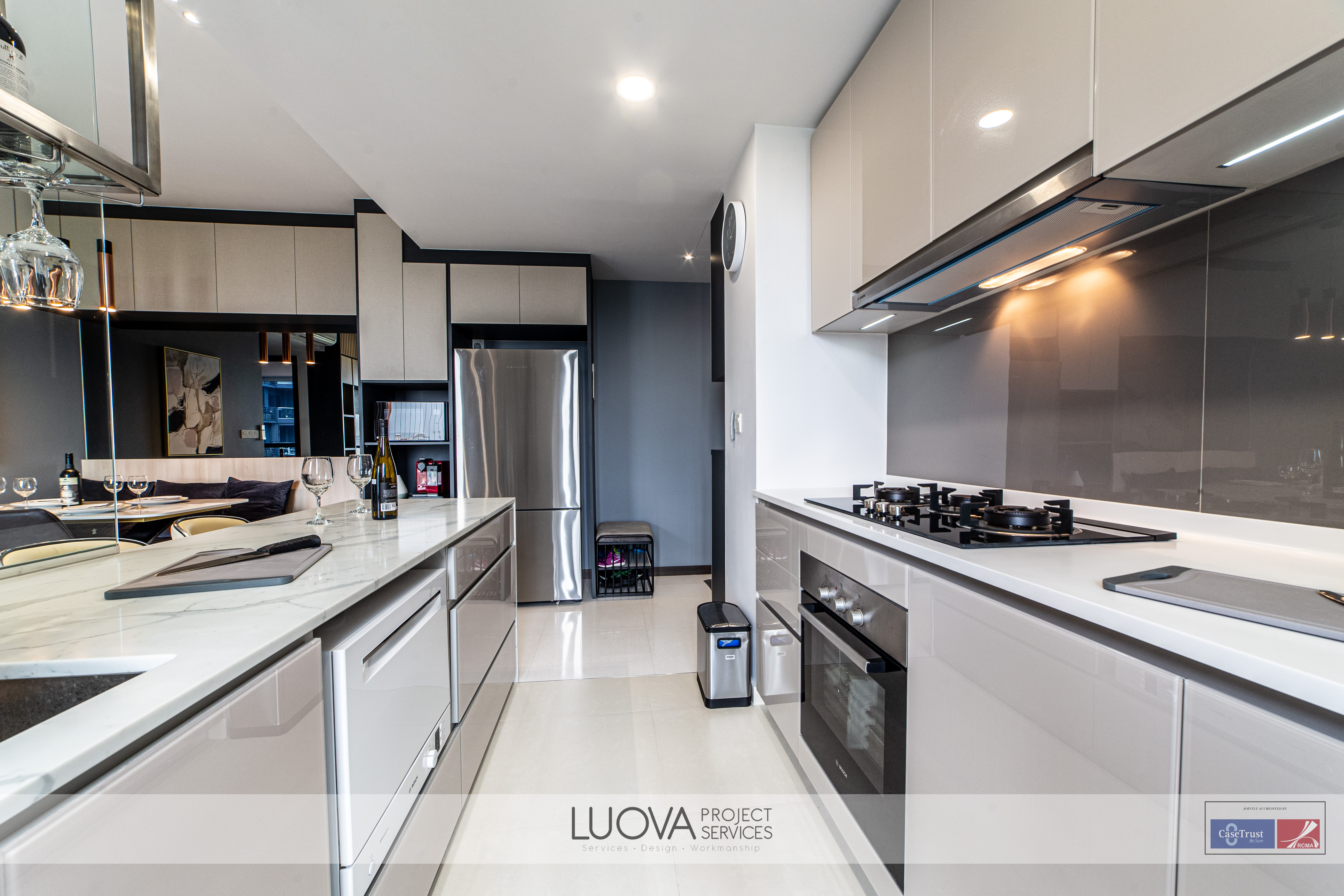 Modern Design - Kitchen - HDB 3 Room - Design by Luova Project Services