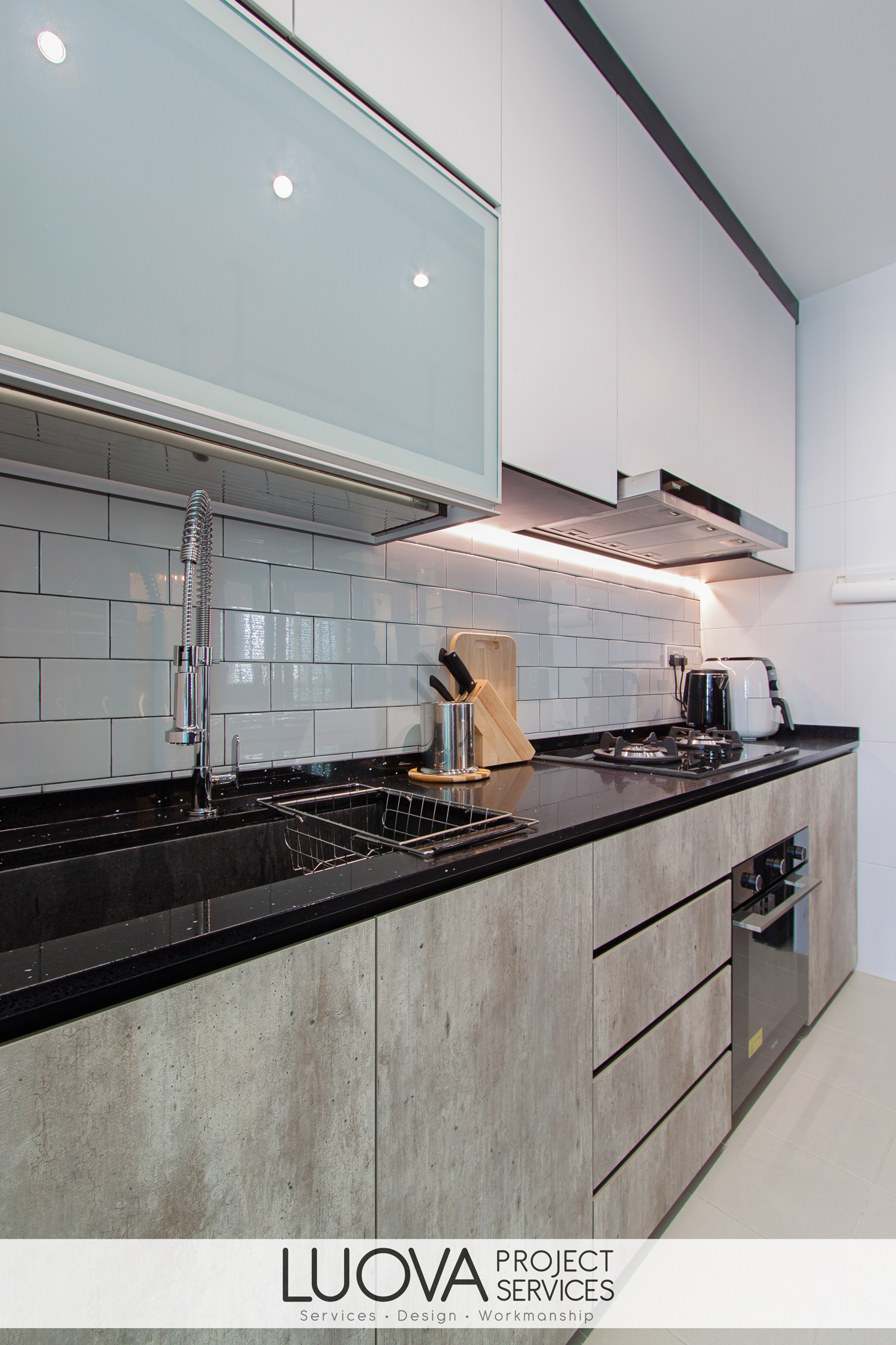 Industrial, Scandinavian Design - Kitchen - HDB 4 Room - Design by Luova Project Services