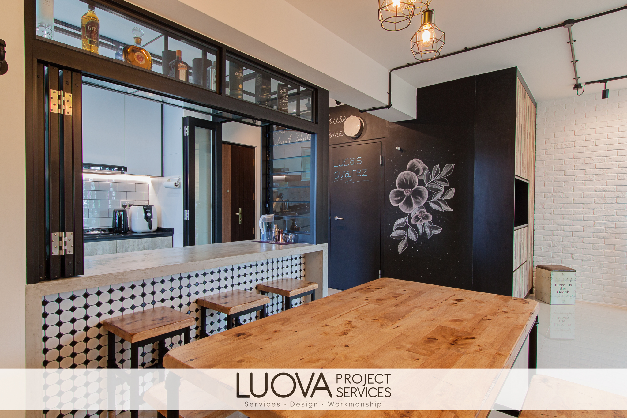 Industrial, Scandinavian Design - Dining Room - HDB 4 Room - Design by Luova Project Services