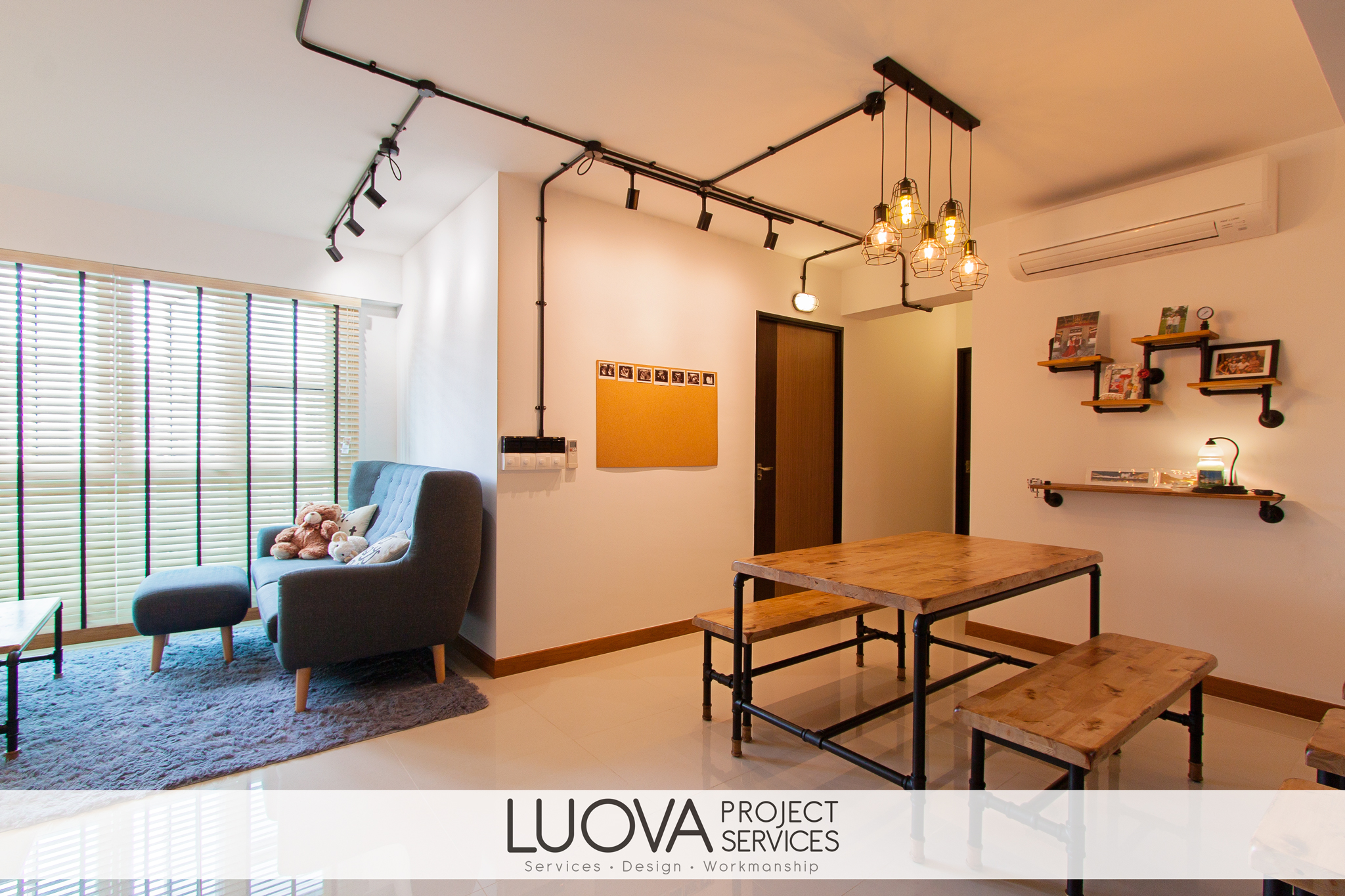 Industrial, Scandinavian Design - Dining Room - HDB 4 Room - Design by Luova Project Services