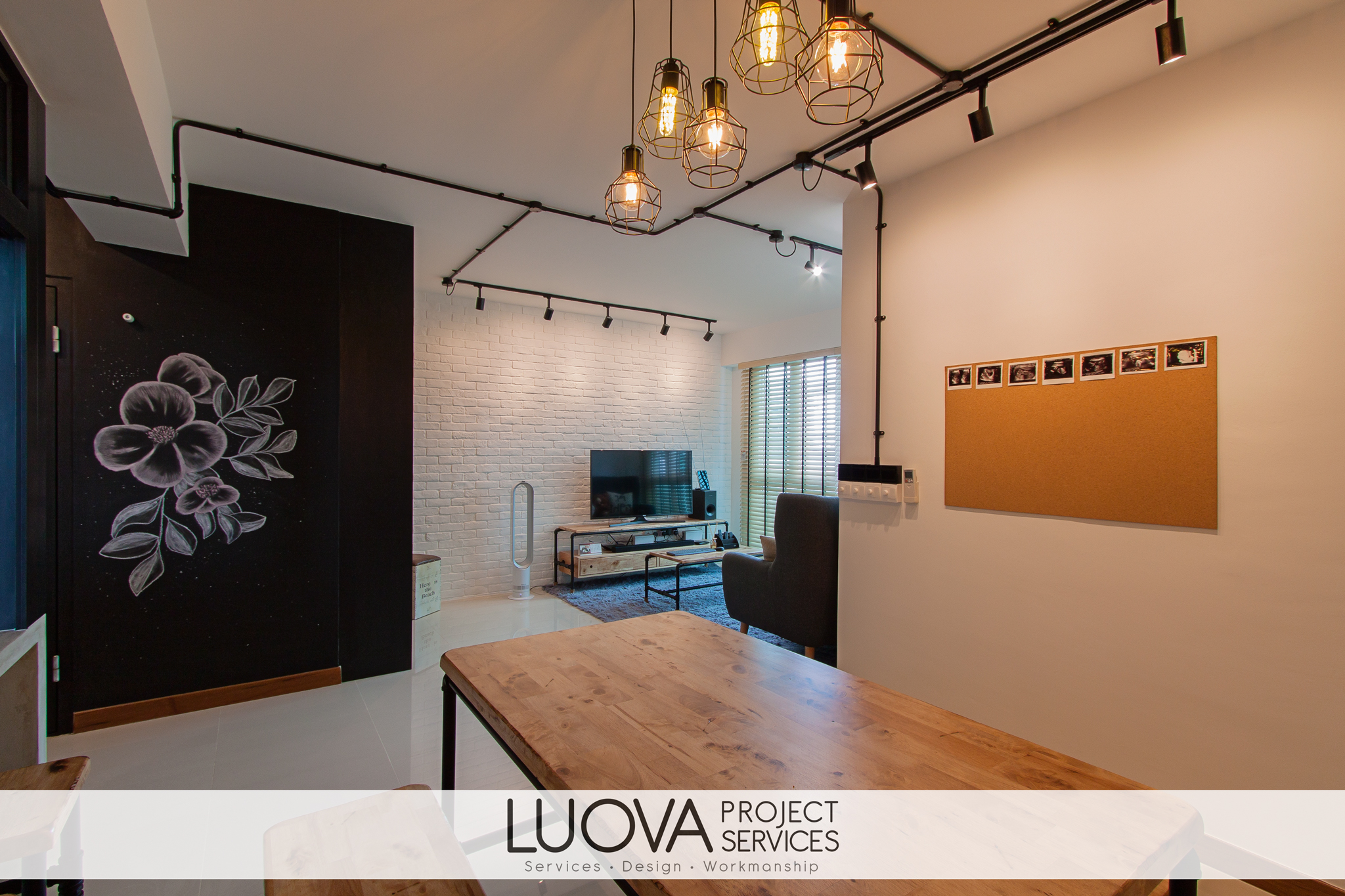 Industrial, Scandinavian Design - Living Room - HDB 4 Room - Design by Luova Project Services