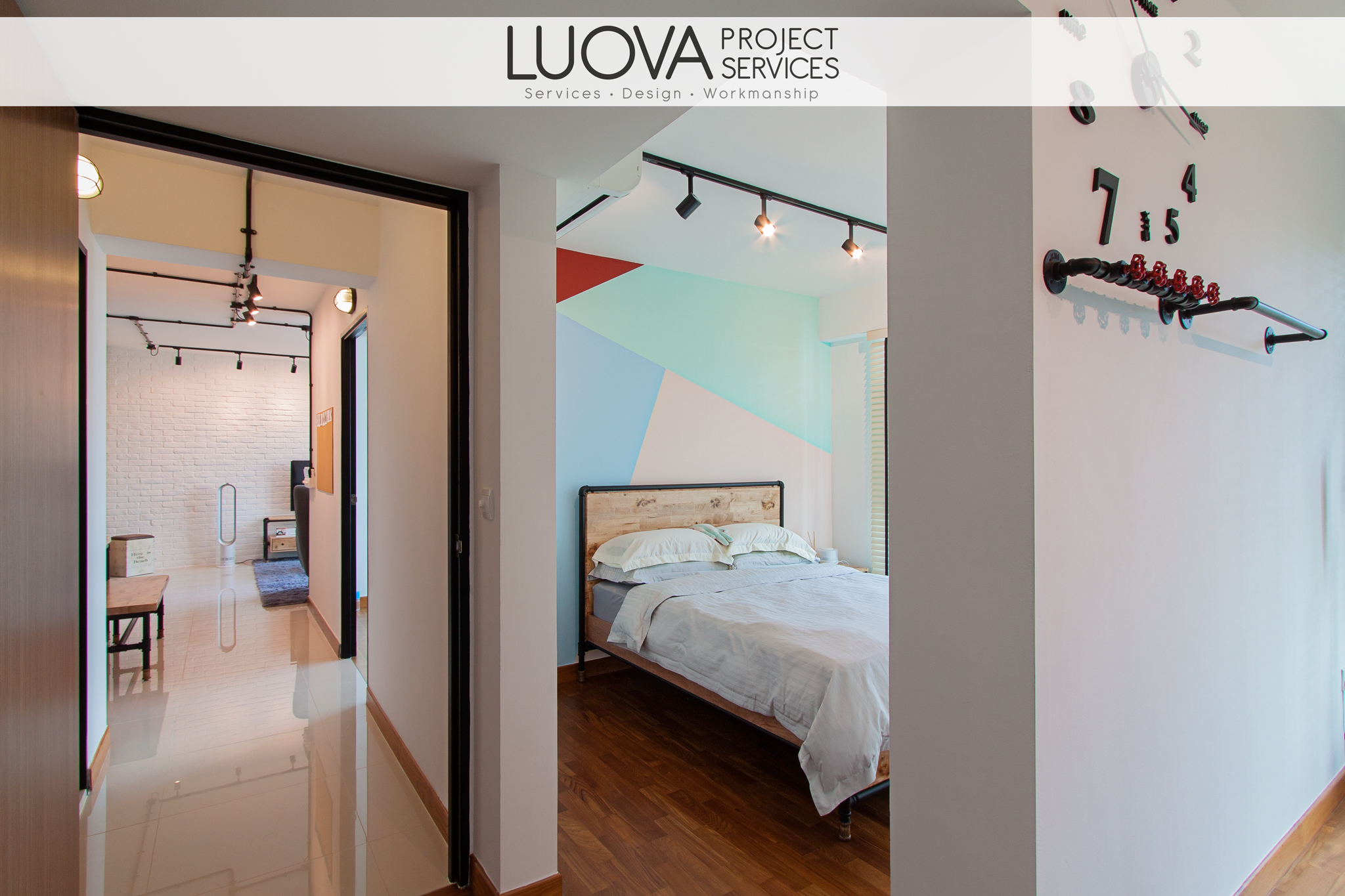 Industrial, Scandinavian Design - Bedroom - HDB 4 Room - Design by Luova Project Services