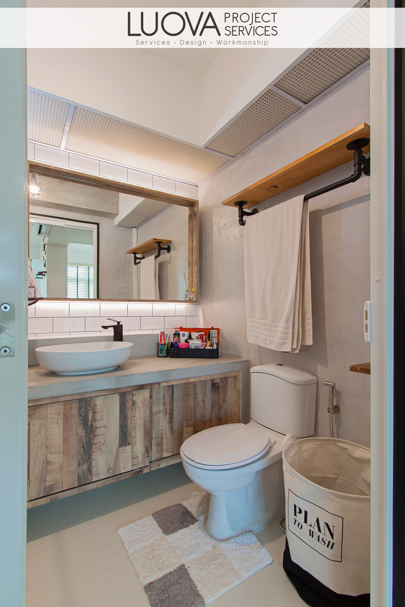 Industrial, Scandinavian Design - Bathroom - HDB 4 Room - Design by Luova Project Services