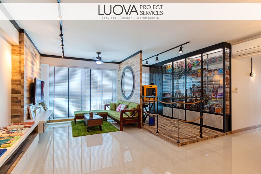 Industrial, Rustic, Scandinavian Design - Living Room - HDB 5 Room - Design by Luova Project Services