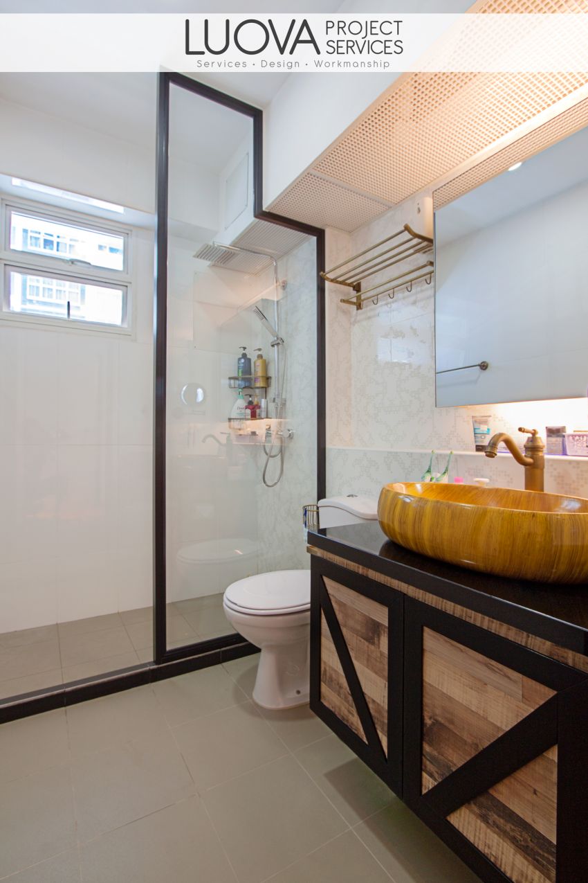 Industrial, Rustic, Scandinavian Design - Bathroom - HDB 5 Room - Design by Luova Project Services