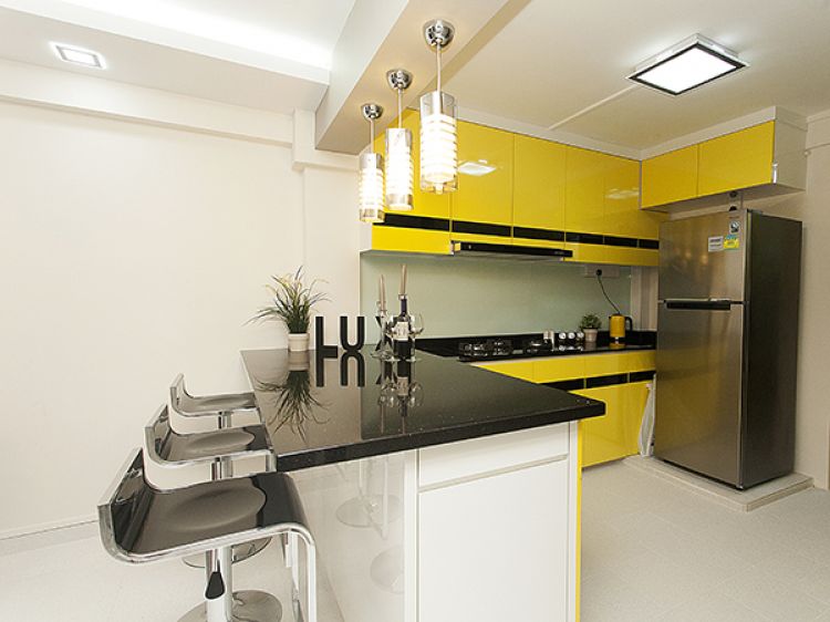 Contemporary, Modern Design - Kitchen - HDB 3 Room - Design by Lux Design Pte Ltd