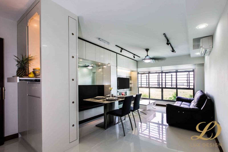 Contemporary, Modern Design - Living Room - HDB 4 Room - Design by Lux Design Pte Ltd