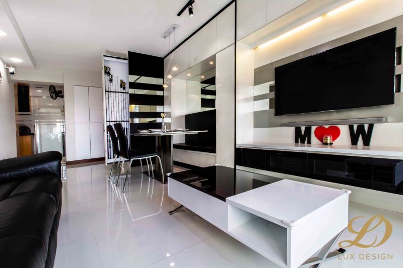 Contemporary, Modern Design - Living Room - HDB 4 Room - Design by Lux Design Pte Ltd