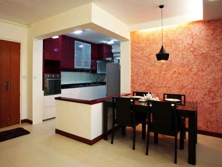 Modern, Retro Design - Dining Room - HDB 4 Room - Design by Lux Design Pte Ltd