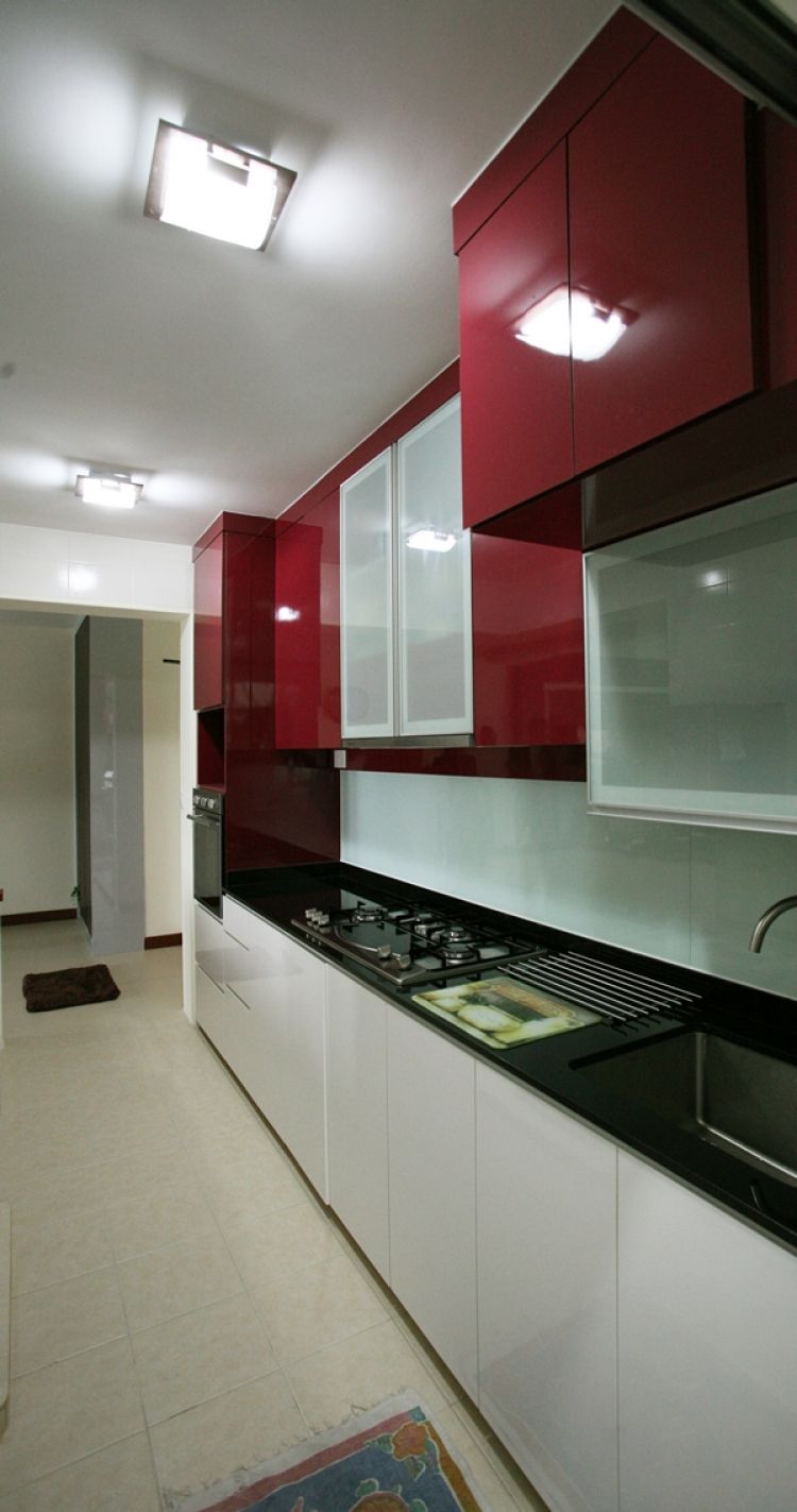 Modern, Retro Design - Kitchen - HDB 4 Room - Design by Lux Design Pte Ltd