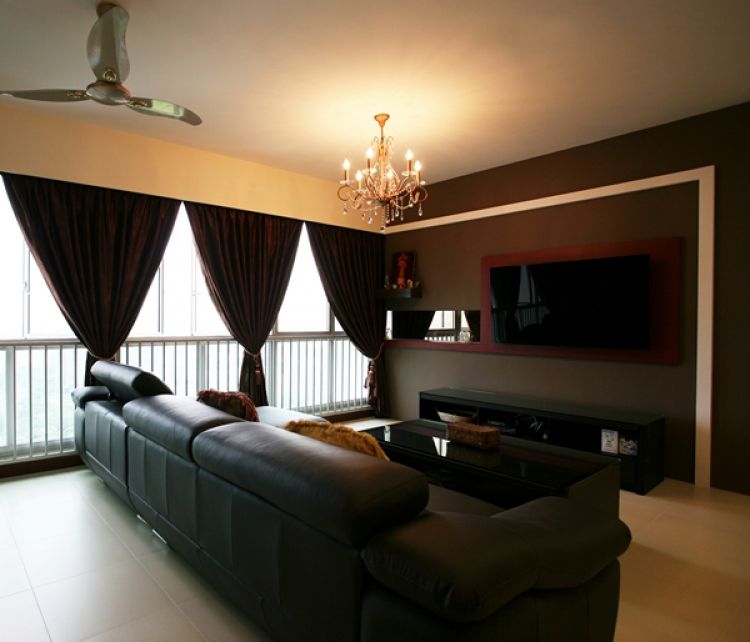 Modern, Retro Design - Living Room - HDB 4 Room - Design by Lux Design Pte Ltd
