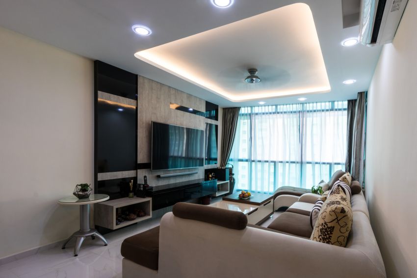 Modern Design - Living Room - HDB 5 Room - Design by Lux Design Pte Ltd