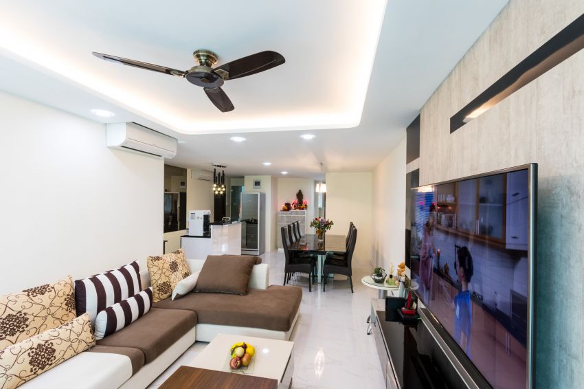 Modern Design - Living Room - HDB 5 Room - Design by Lux Design Pte Ltd