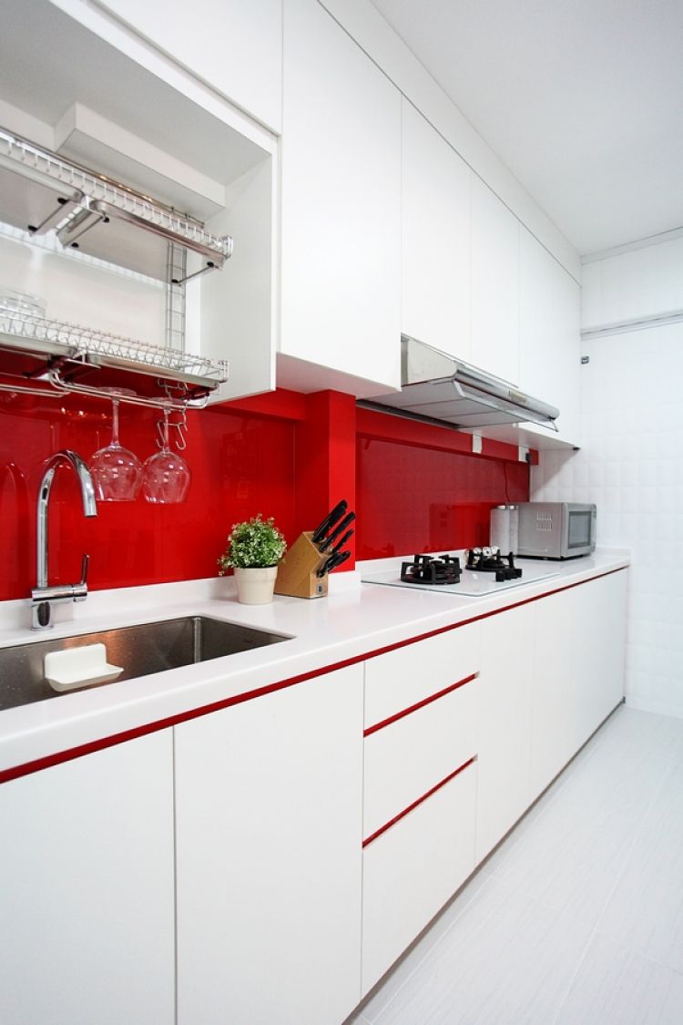Contemporary, Modern Design - Kitchen - HDB 4 Room - Design by Lux Design Pte Ltd