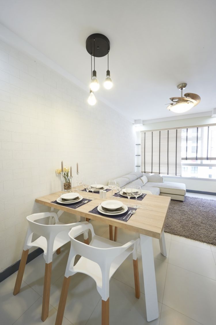 Minimalist, Modern, Scandinavian Design - Dining Room - HDB 4 Room - Design by Lux Design Pte Ltd