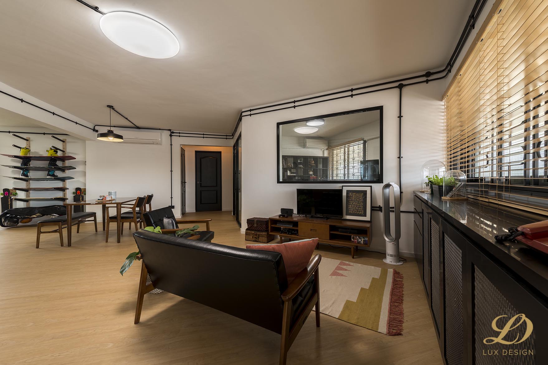 Industrial, Scandinavian Design - Living Room - HDB 4 Room - Design by Lux Design Pte Ltd