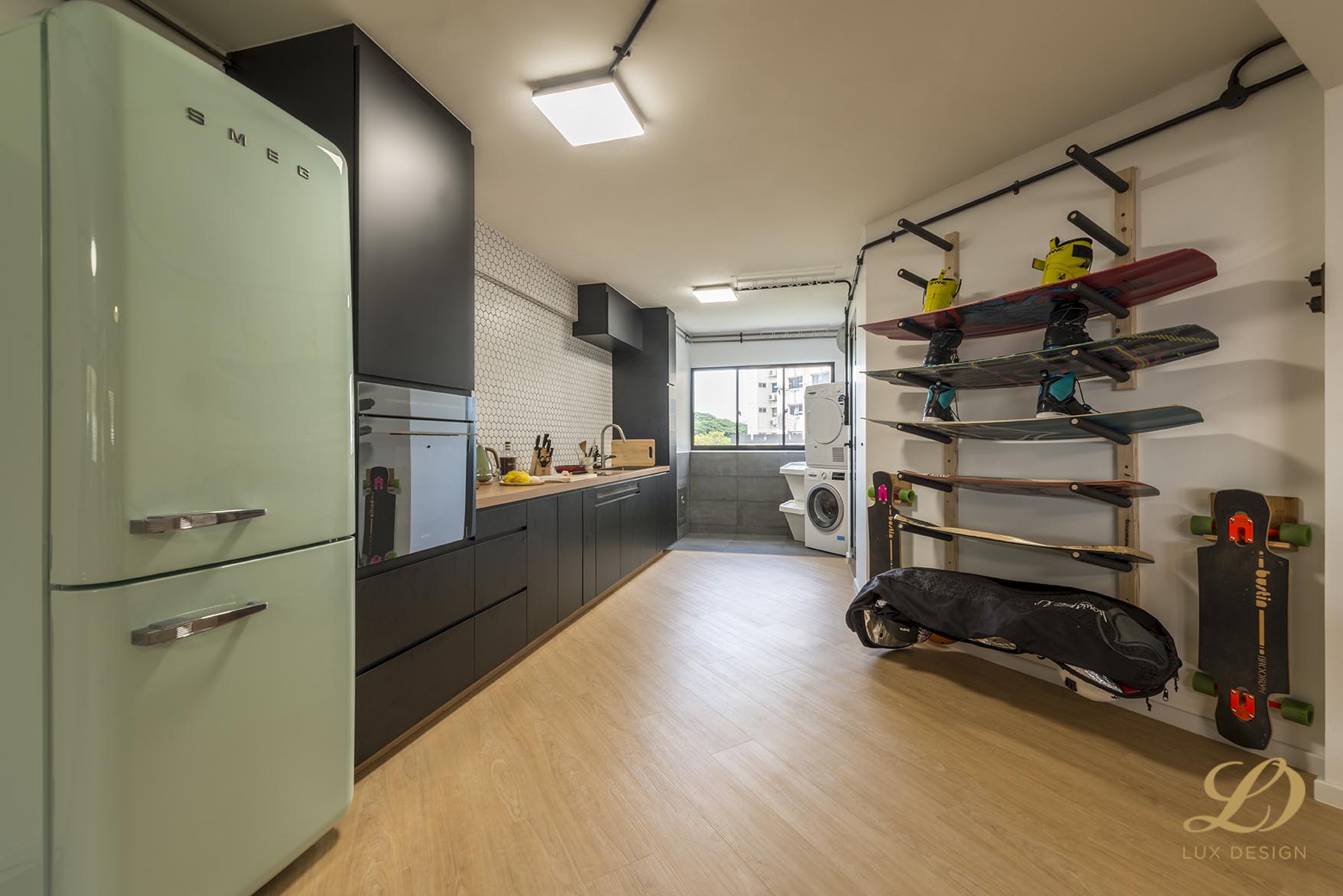 Industrial, Scandinavian Design - Kitchen - HDB 4 Room - Design by Lux Design Pte Ltd