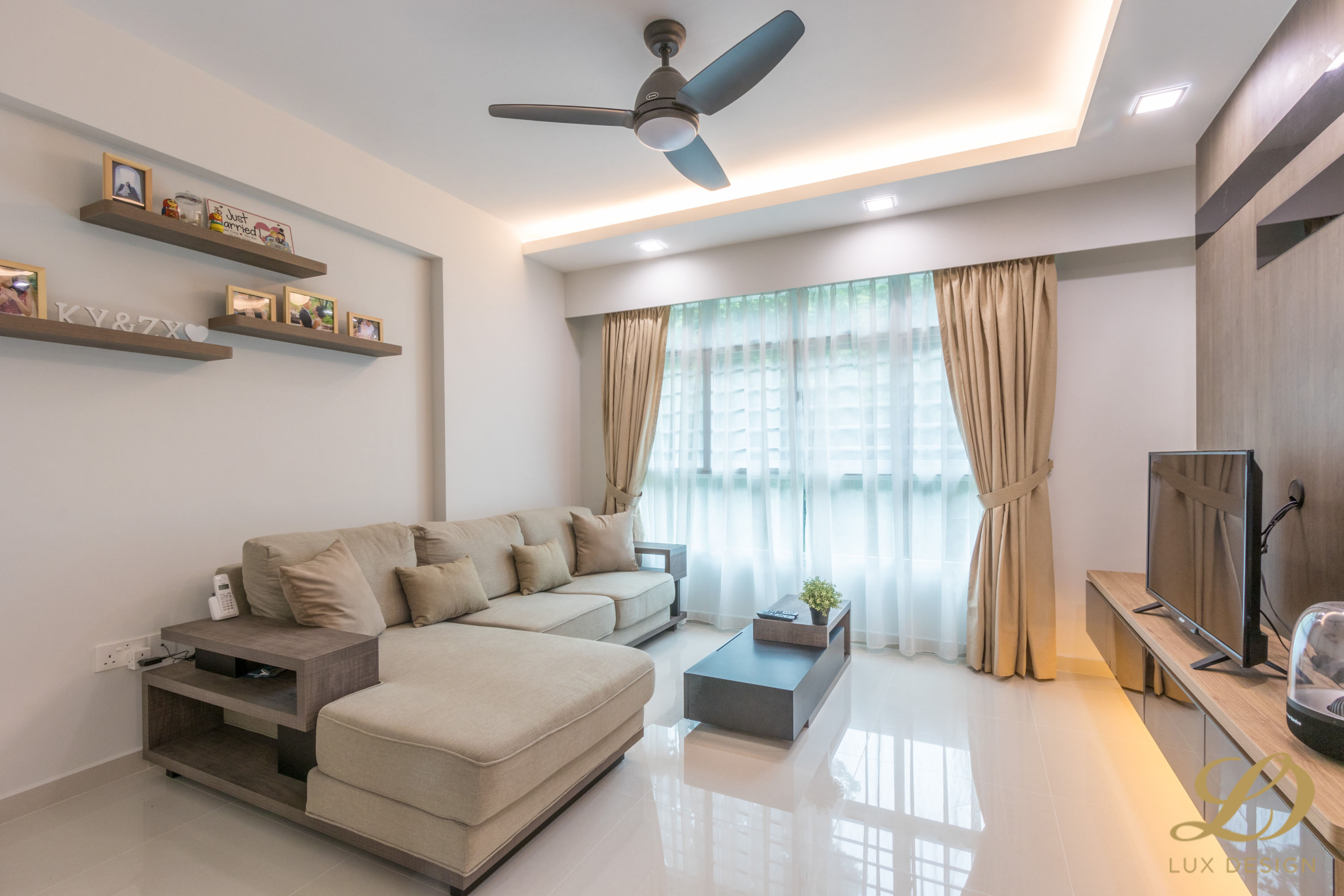 Scandinavian Design - Living Room - HDB 4 Room - Design by Lux Design Pte Ltd